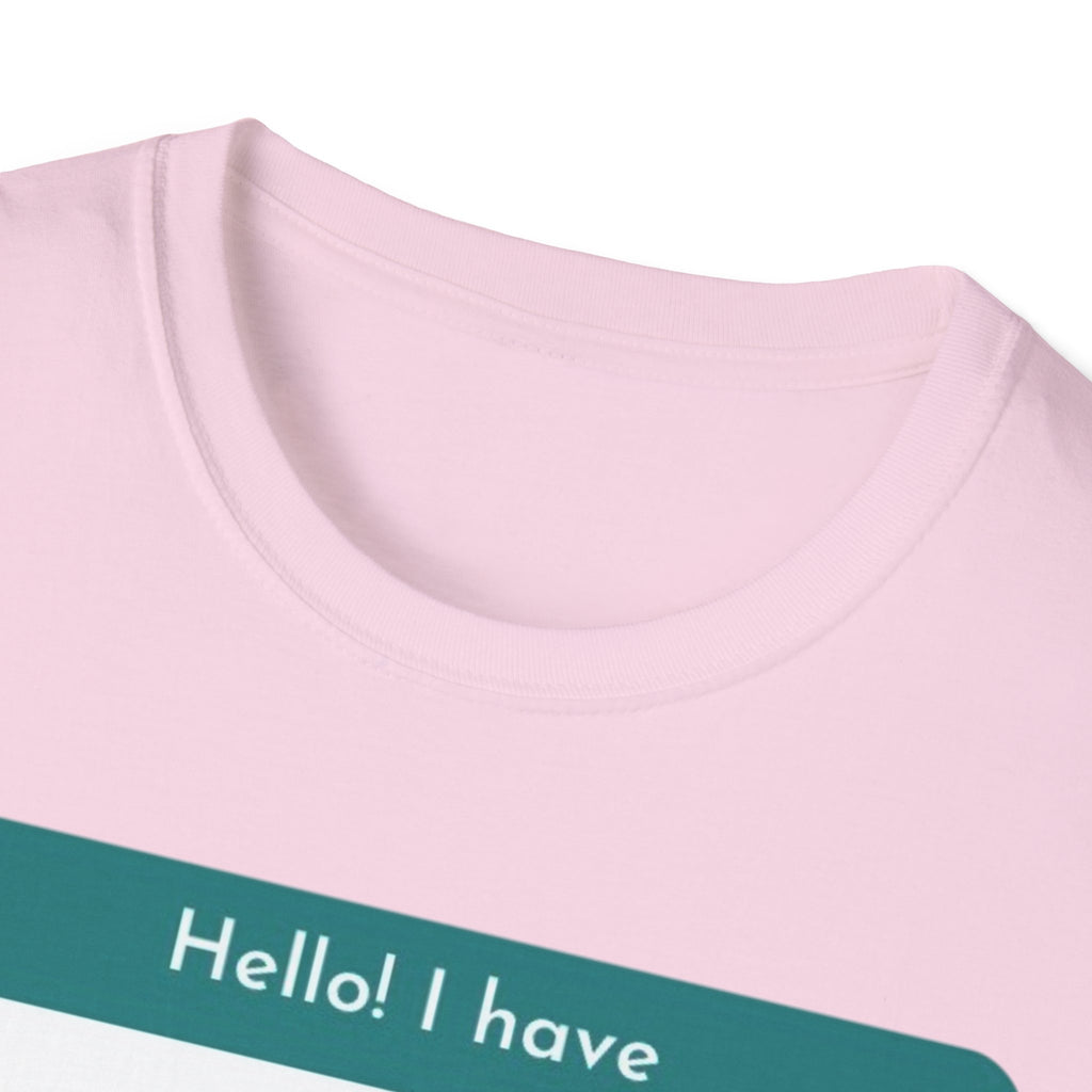Myasthenia Gravis Awareness T-Shirt - "Hello! I have Myasthenia Gravis" Name Tag