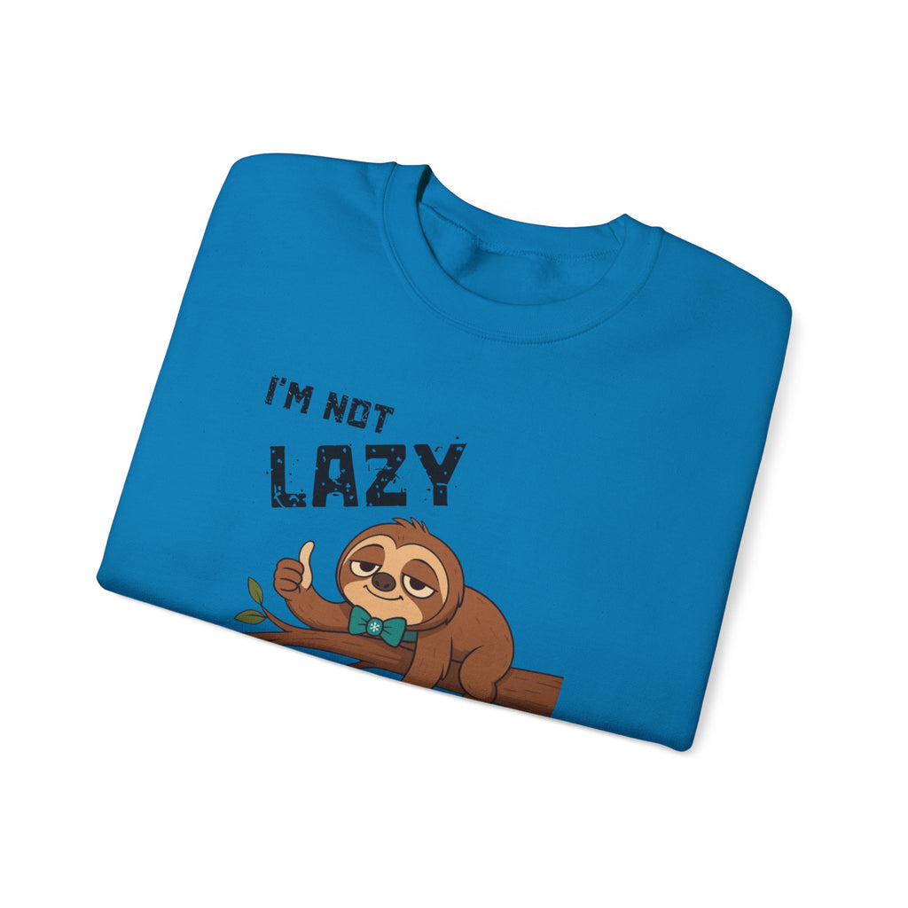 Myasthenia Gravis Awareness Sweatshirt - "I'm Not Lazy" Sloth Support Crewneck