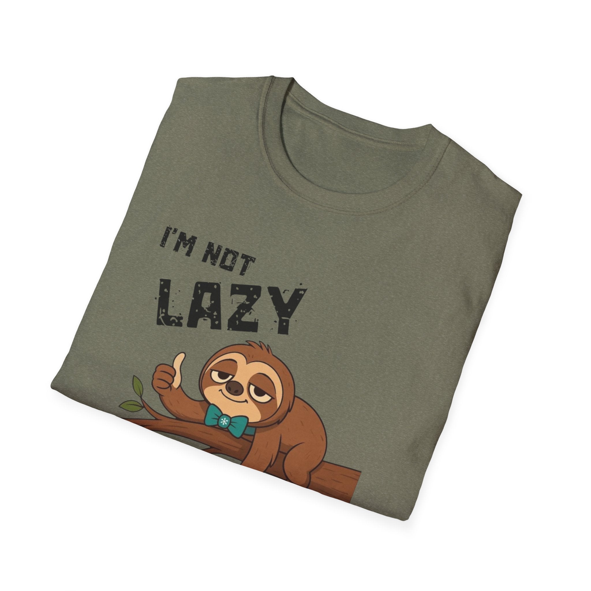Myasthenia Gravis Awareness T-Shirt — "I'm Not Lazy, I Have Myasthenia Gravis" Sloth Design