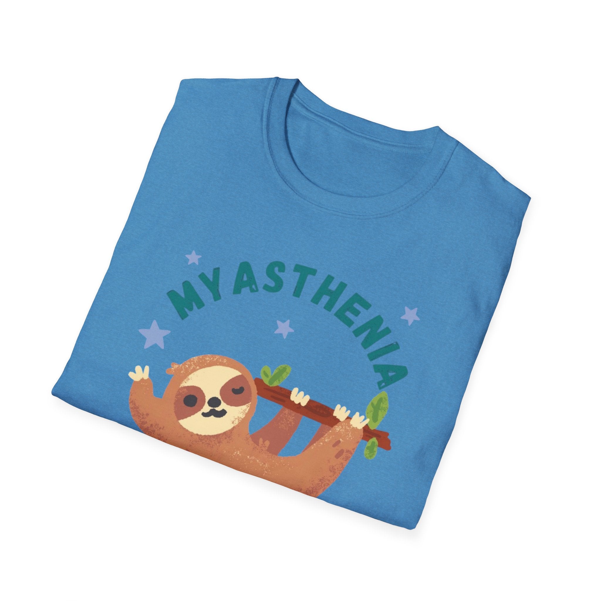 Myasthenia Gravis Sloth T-Shirt — Cute Awareness Tee for Support & Fundraising