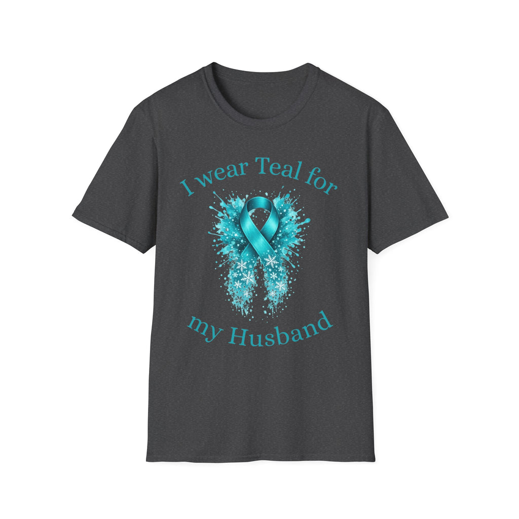 Myasthenia Gravis Awareness T-Shirt — "I Wear Teal For My Husband"
