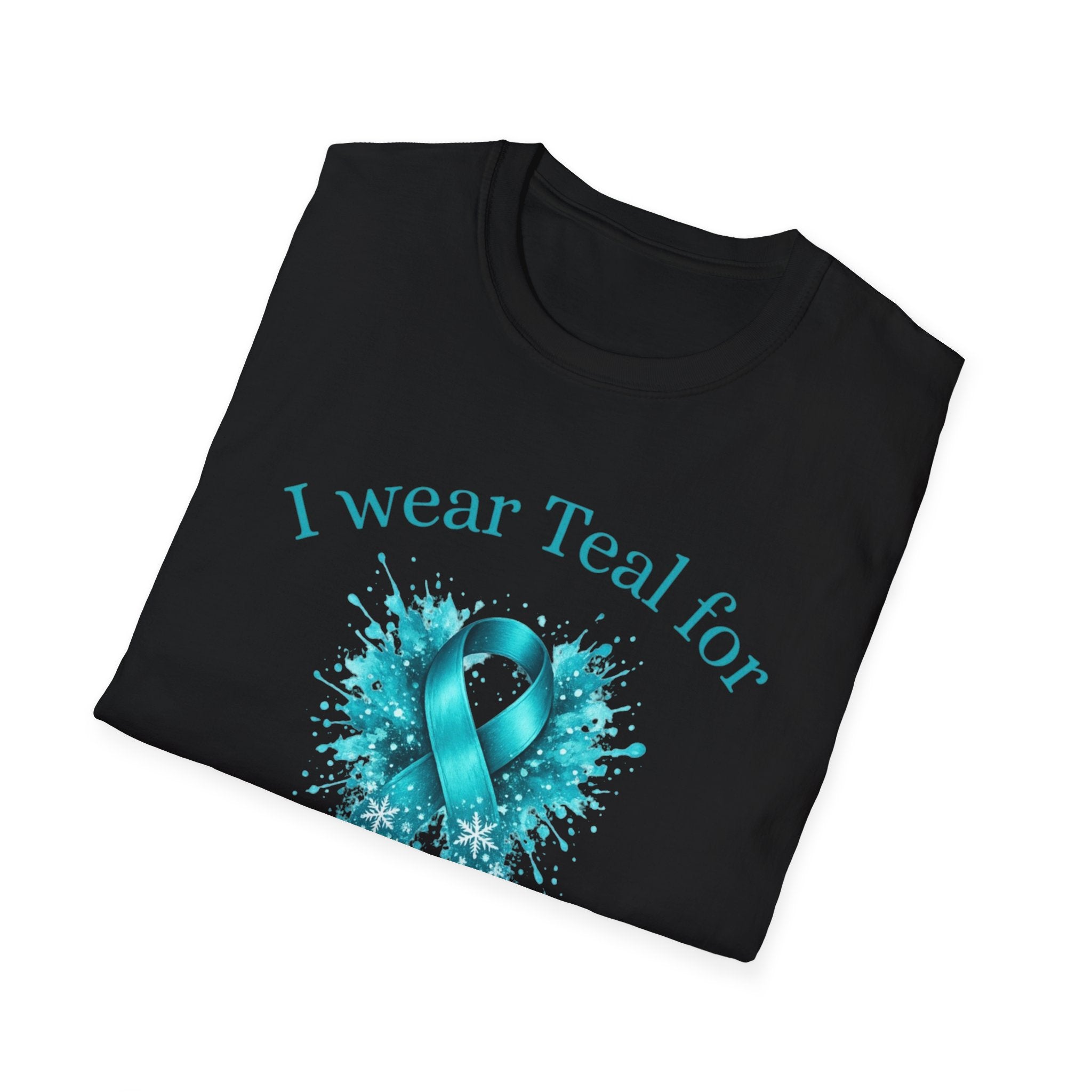 Myasthenia Gravis Awareness T-Shirt — "I Wear Teal for My Sister" Support Ribbon Tee
