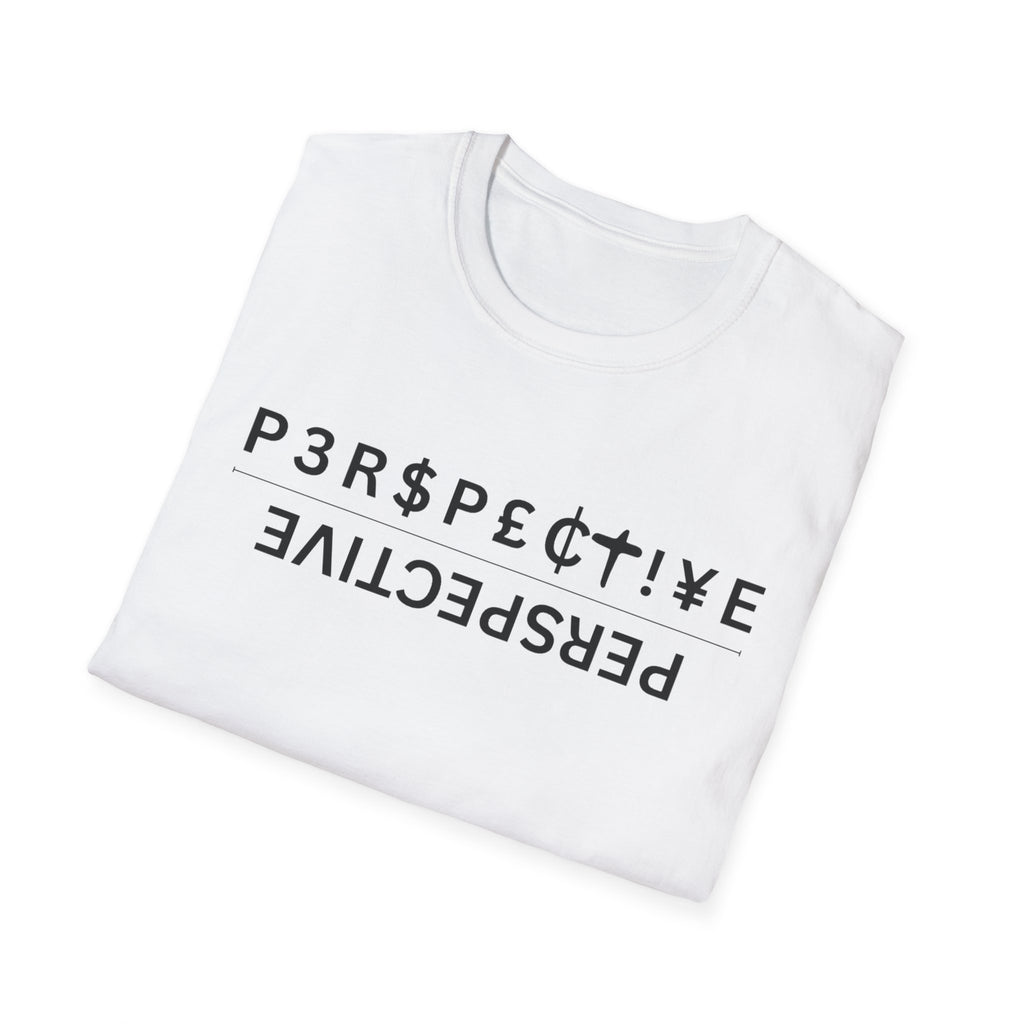 Perspective T-Shirt – Upside-Down "P3RPECT!VE / PERSPECTIVE" Graphic Tee