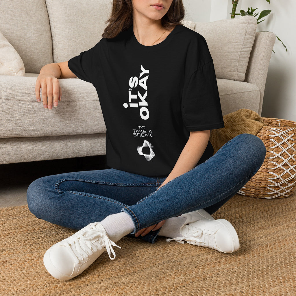 It's Okay Vertical Graphic Tee — Mental Health Awareness T-Shirt