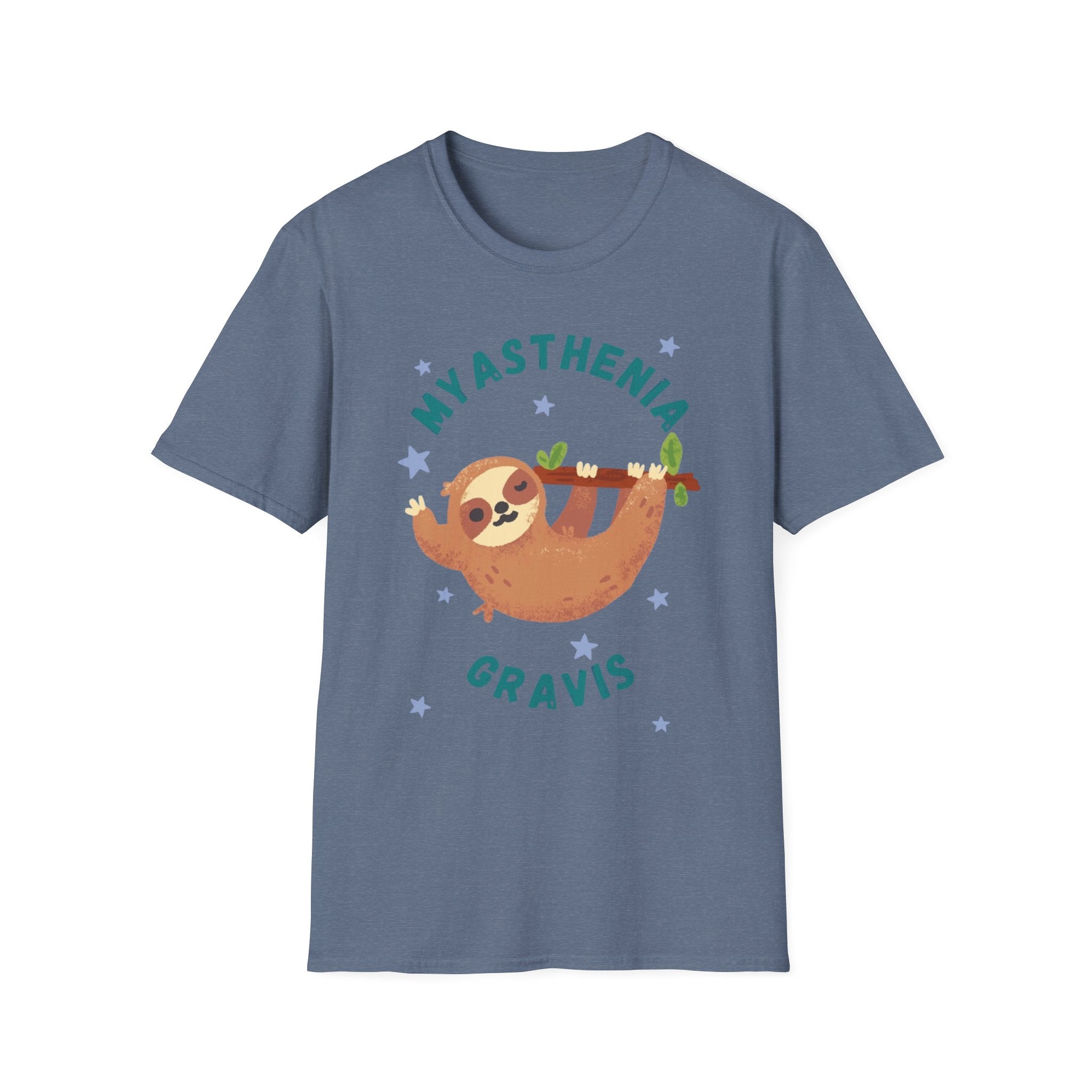 Myasthenia Gravis Sloth T-Shirt — Cute Awareness Tee for Support & Fundraising