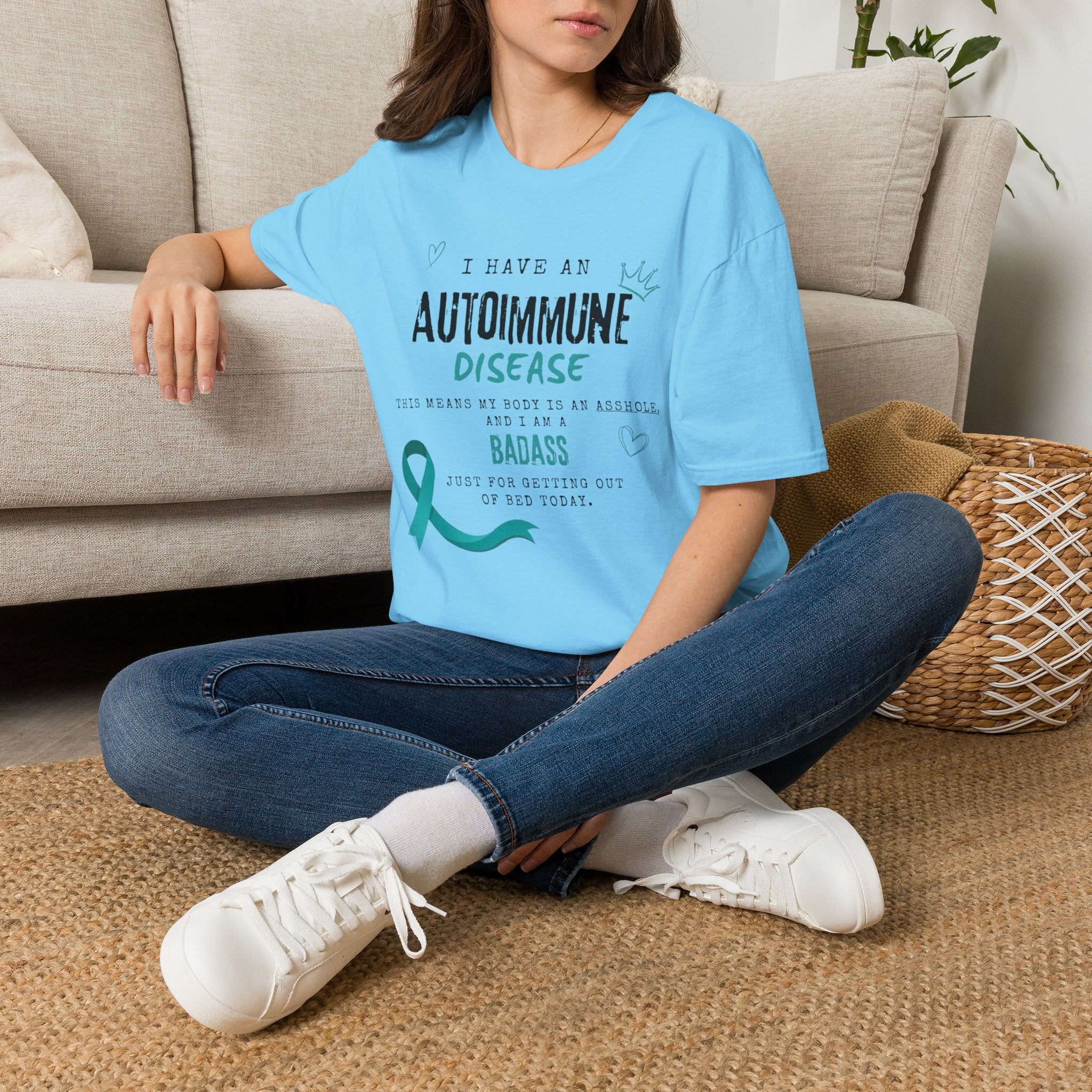 Autoimmune Disease Awareness T‑Shirt — "I Have an Autoimmune Disease" Ribbon Tee