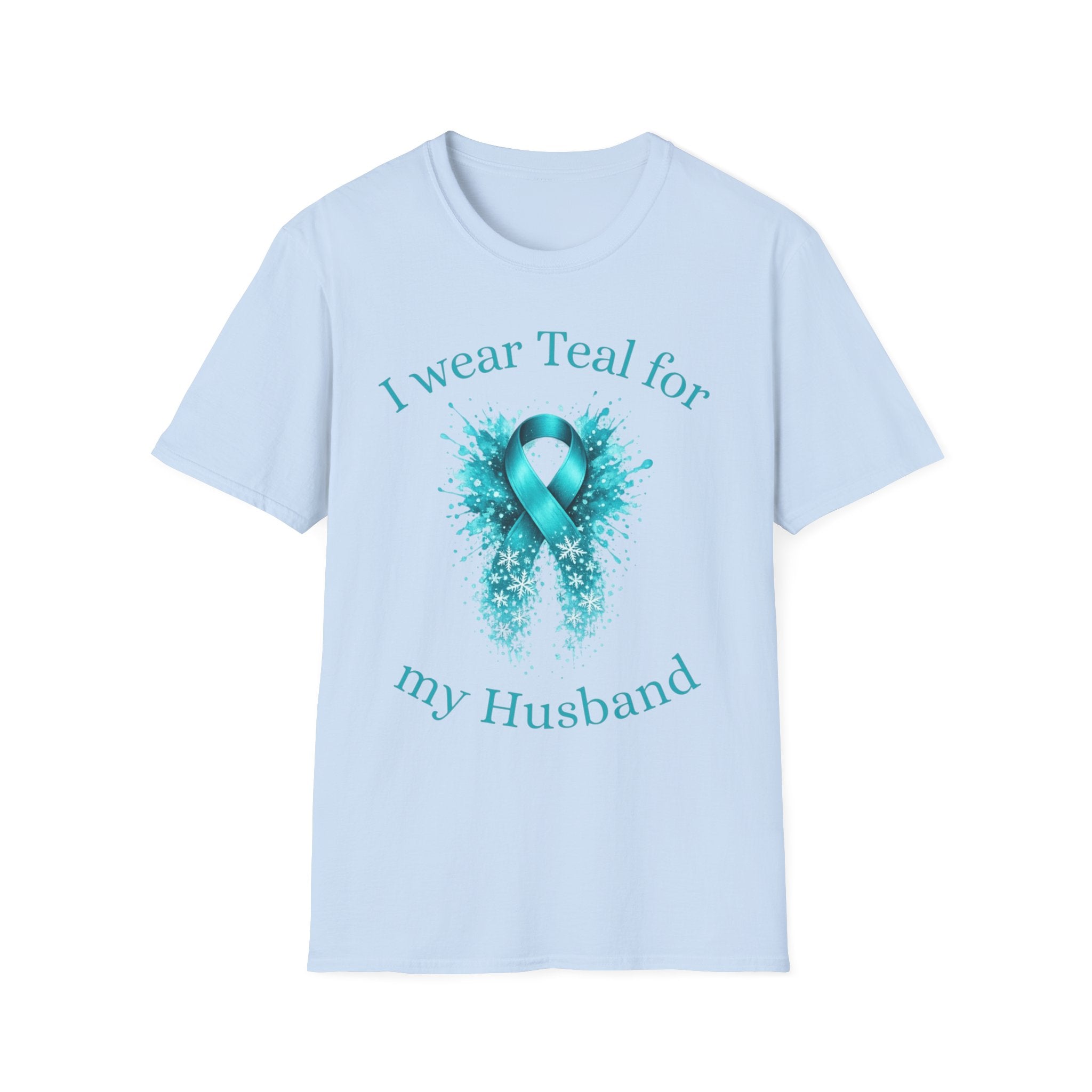Myasthenia Gravis Awareness T-Shirt — "I Wear Teal For My Husband"