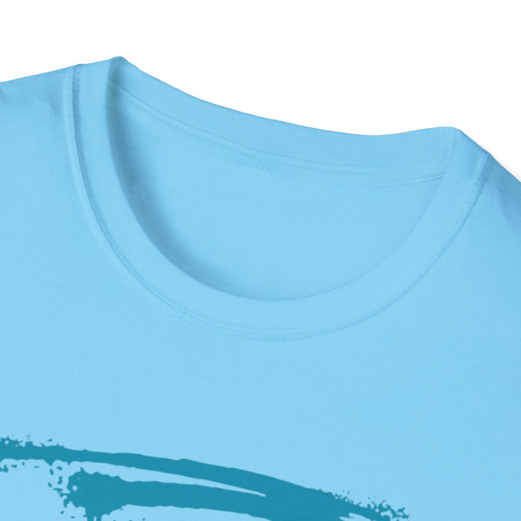 Myasthenia Gravis Warrior T-Shirt — Retro Blue Brushstroke Graphic Tee