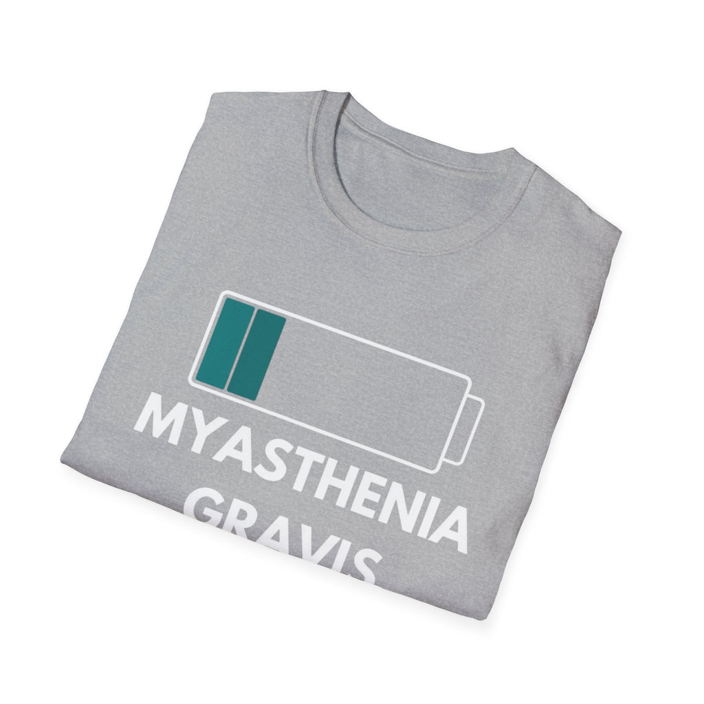 Myasthenia Gravis Awareness T-Shirt — Low Battery Graphic