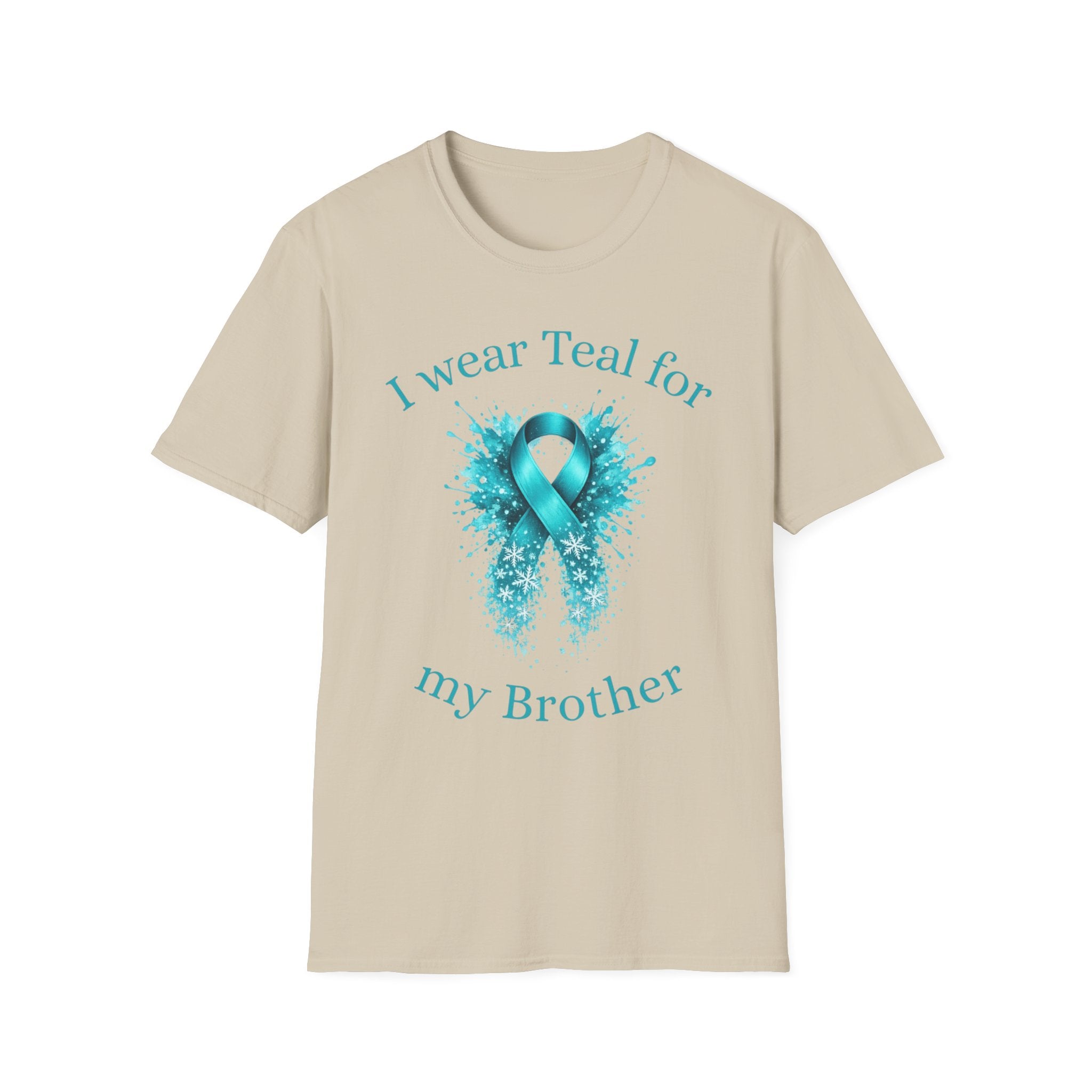 Myasthenia Gravis Awareness T-Shirt — "I Wear Teal for My Brother" Support Ribbon