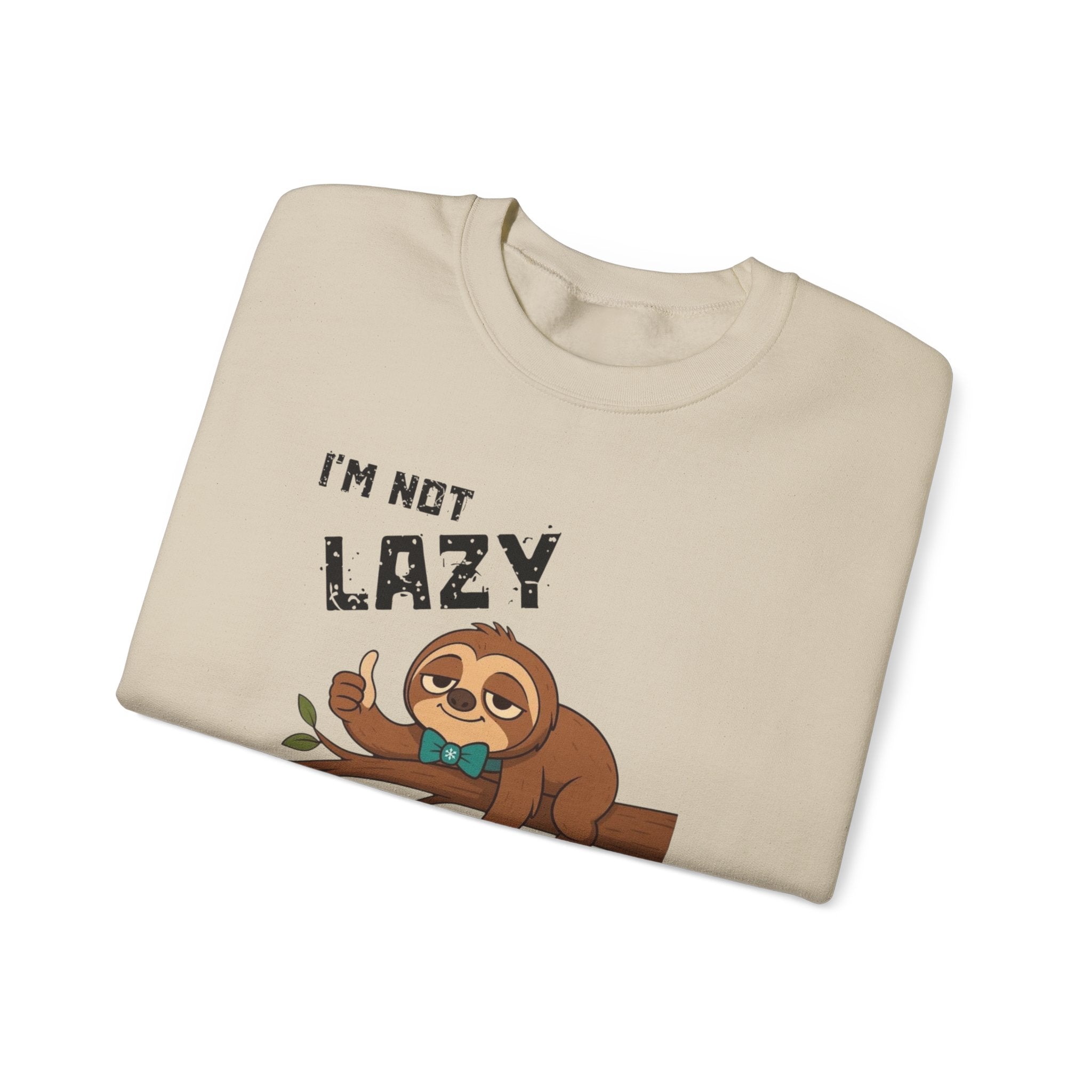 Myasthenia Gravis Awareness Sweatshirt - "I'm Not Lazy" Sloth Support Crewneck