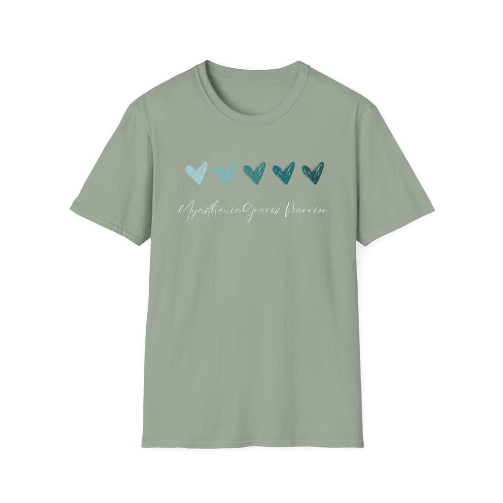 Myasthenia Gravis Warrior T‑Shirt — Teal Heart Awareness Tee