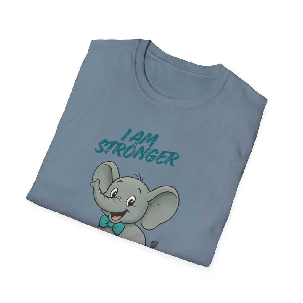Elephant Strength T-Shirt — "I Am Stronger Than Myasthenia Gravis" Awareness Tee