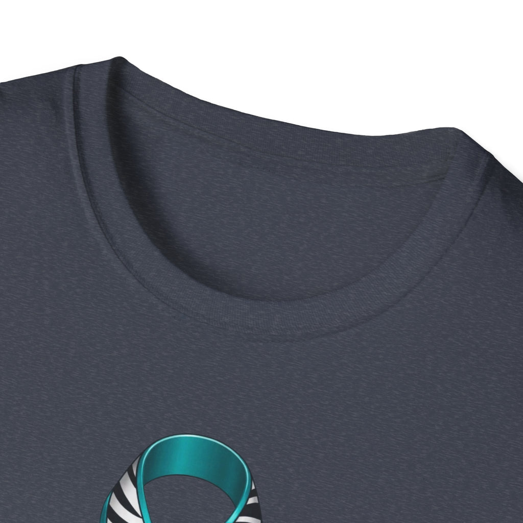 Rare Disease Awareness T-Shirt — Teal Zebra Ribbon "Together We Fight!"