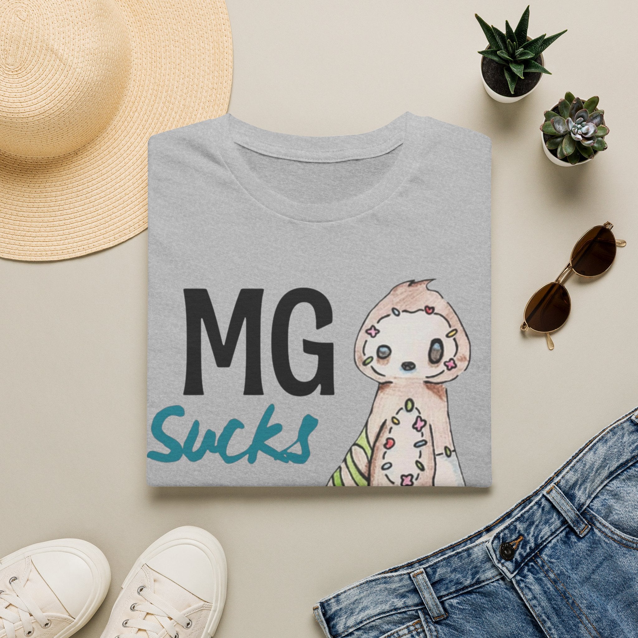 MG Sucks Sloth T-Shirt — Chronic Illness Awareness Tee