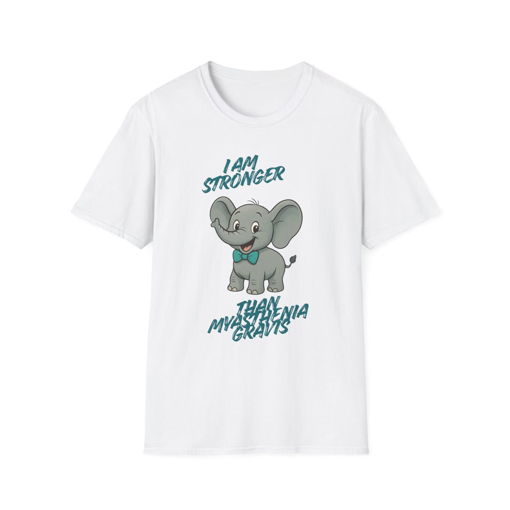 Elephant Strength T-Shirt — "I Am Stronger Than Myasthenia Gravis" Awareness Tee