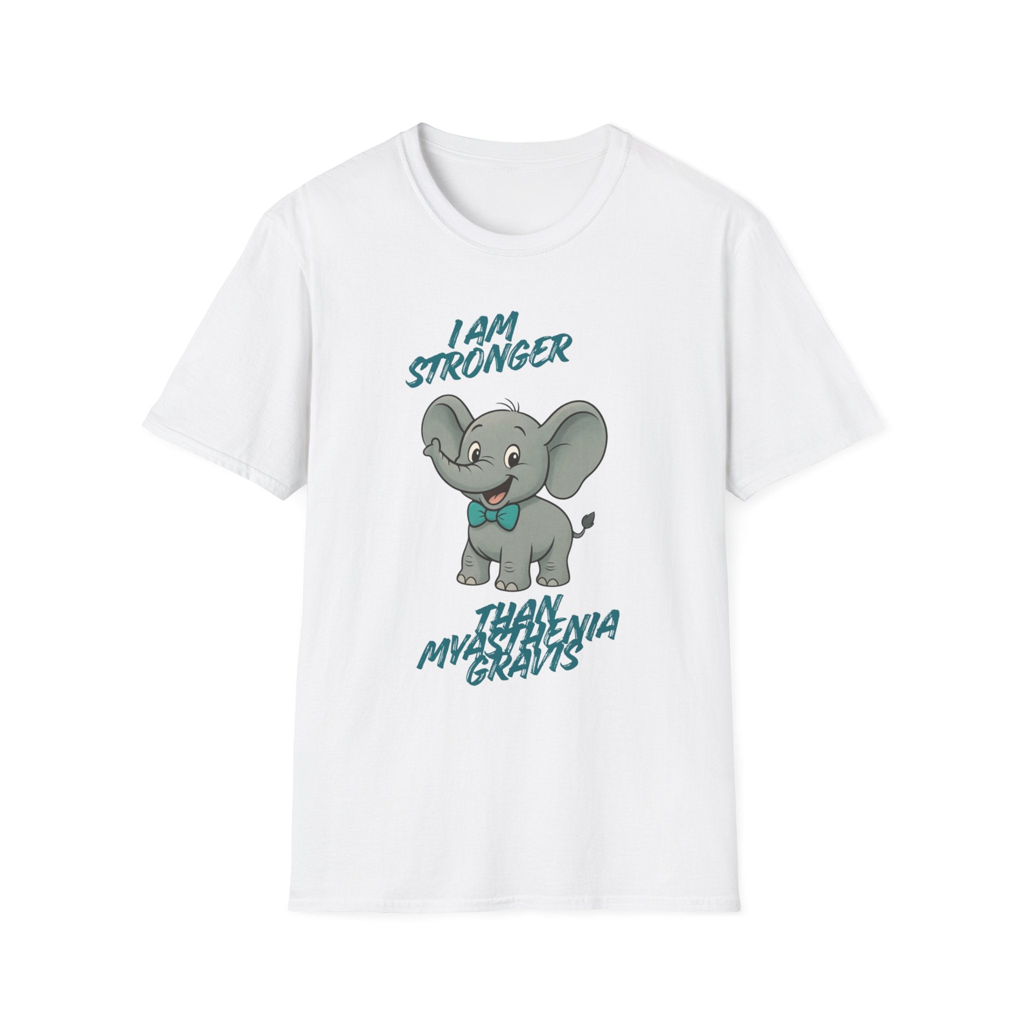 Elephant Strength T-Shirt — "I Am Stronger Than Myasthenia Gravis" Awareness Tee