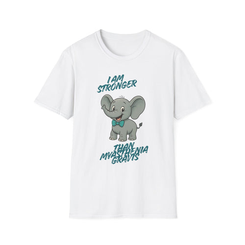 Elephant Strength T-Shirt — "I Am Stronger Than Myasthenia Gravis" Awareness Tee