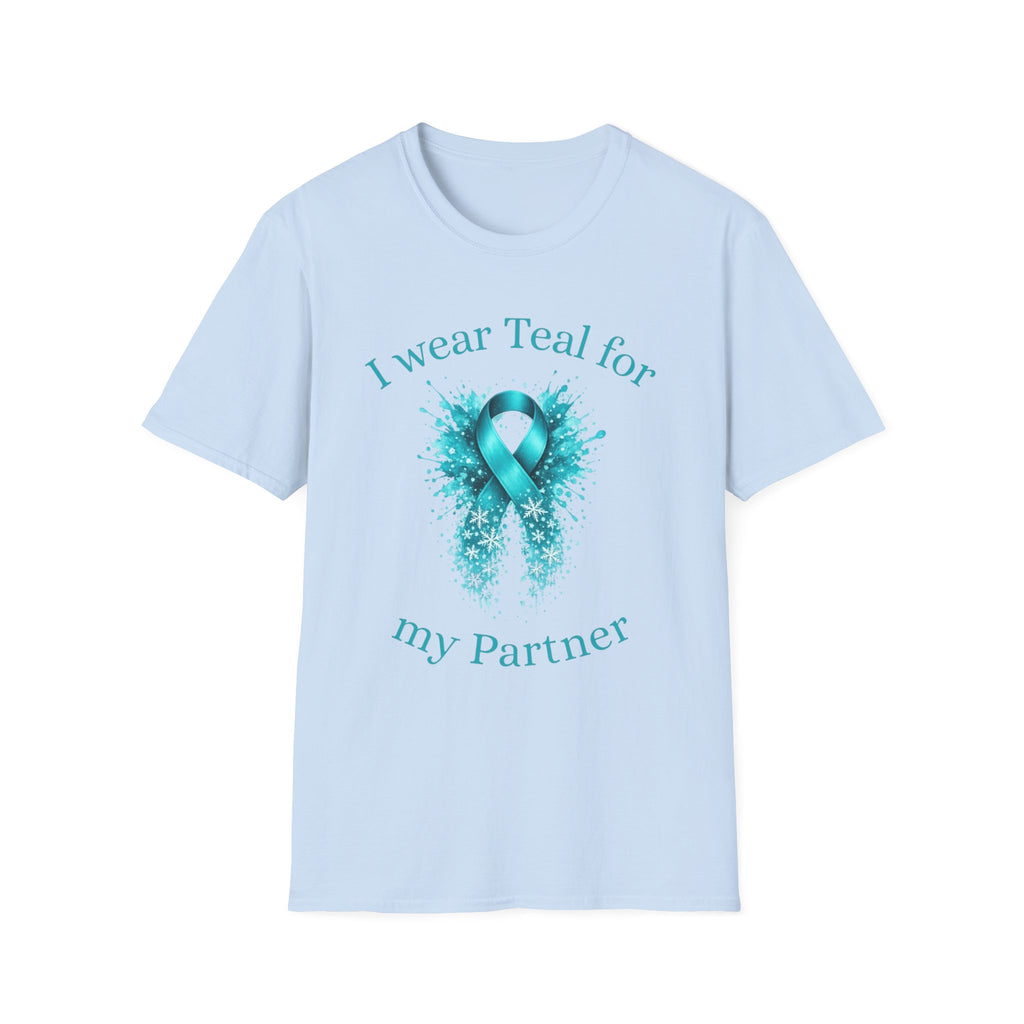 Myasthenia Gravis Awareness T-Shirt — "I Wear Teal For My Partner"