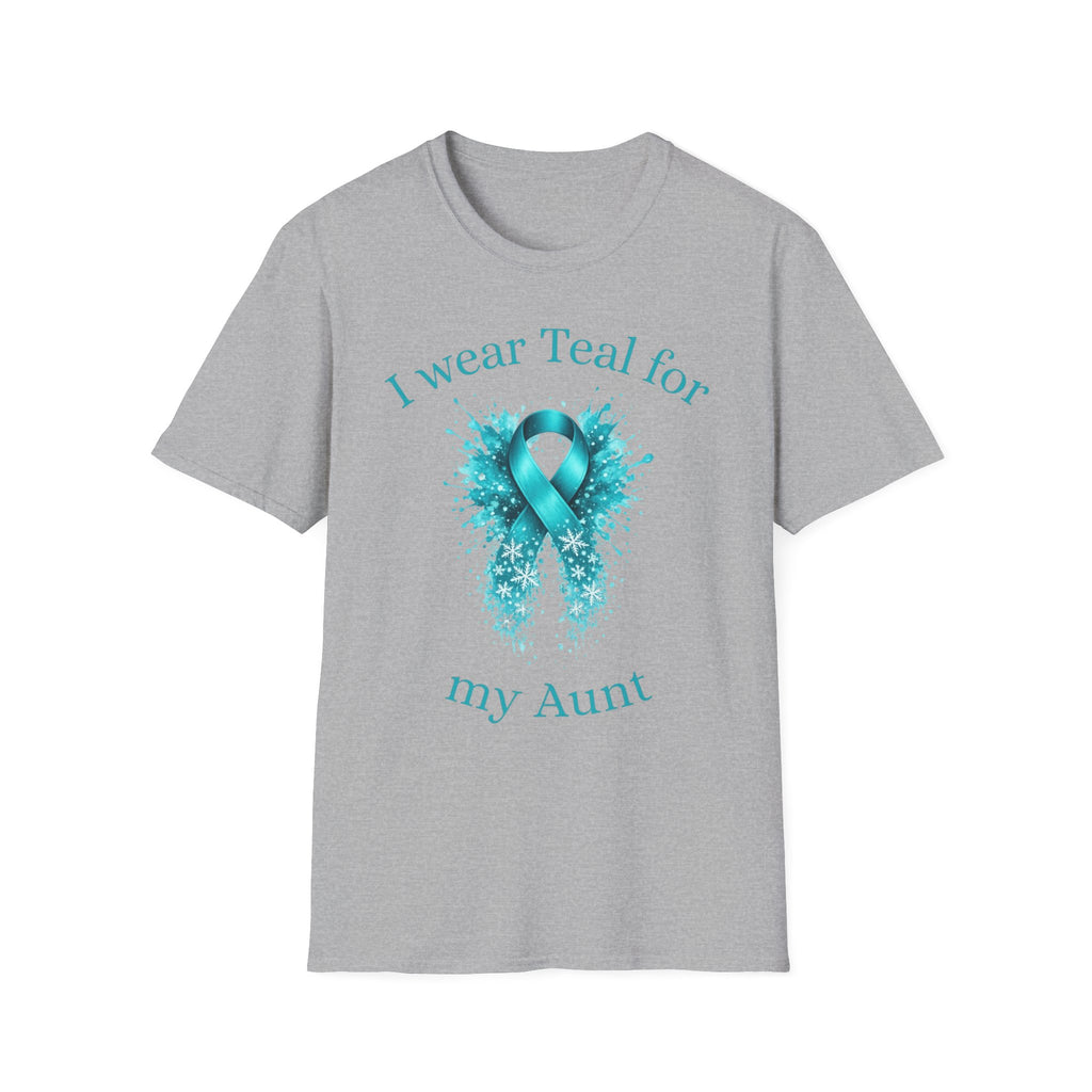 Myasthenia Gravis Awareness T-Shirt — “I Wear Teal For My Aunt”