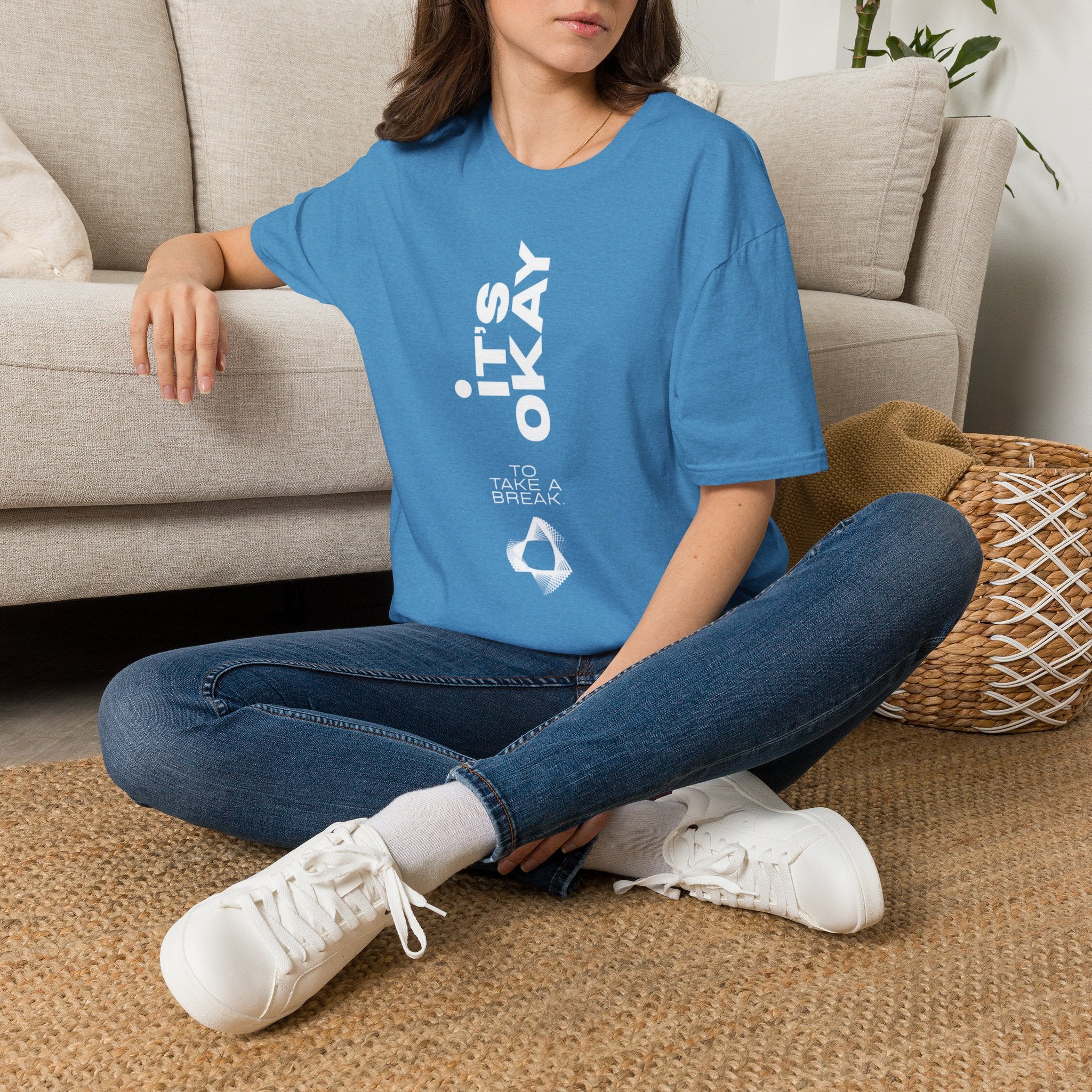 It's Okay Vertical Graphic Tee — Mental Health Awareness T-Shirt