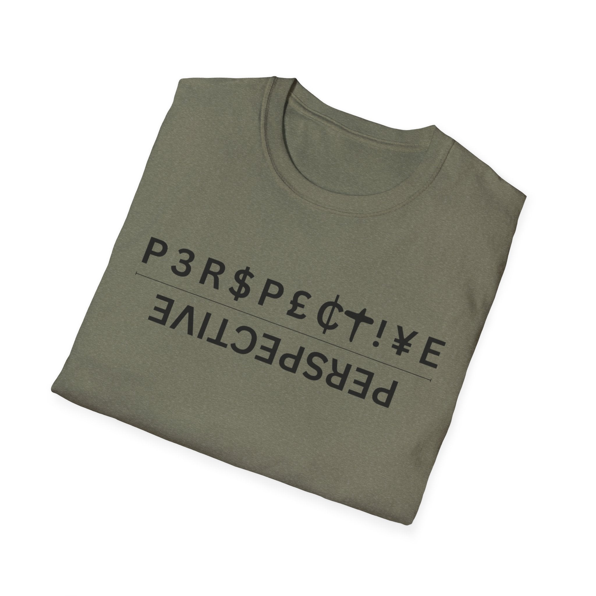 Perspective T-Shirt – Upside-Down "P3RPECT!VE / PERSPECTIVE" Graphic Tee