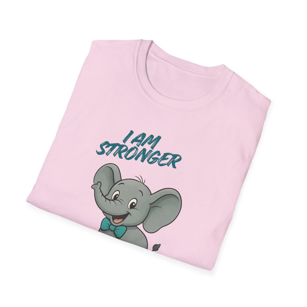 Elephant Strength T-Shirt — "I Am Stronger Than Myasthenia Gravis" Awareness Tee