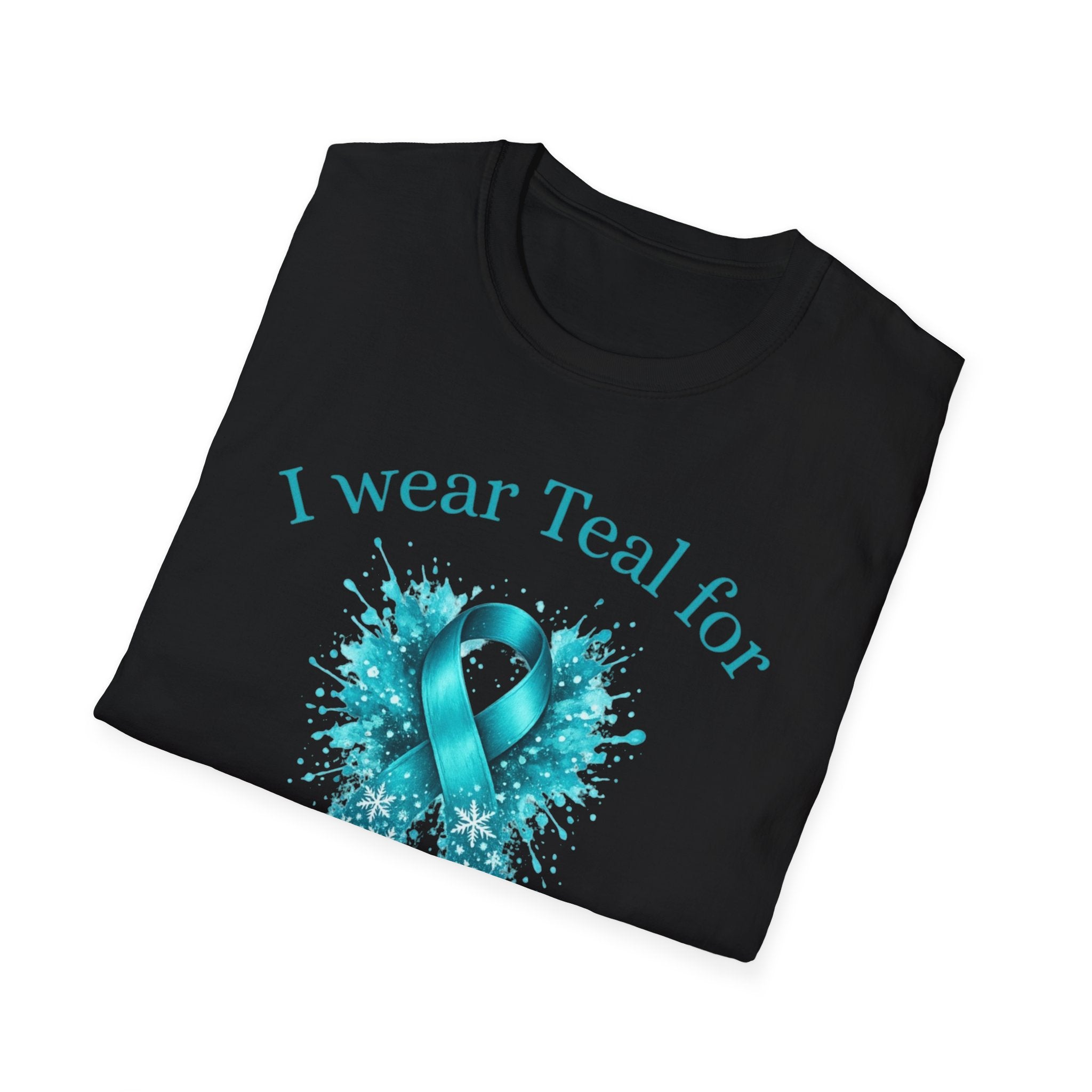 Myasthenia Gravis Awareness Ribbon T-Shirt — "I Wear Teal for My Daughter" Support Tee