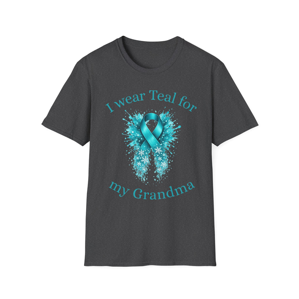 Teal Awareness T-Shirt – "I Wear Teal for My Grandma" Support Tee