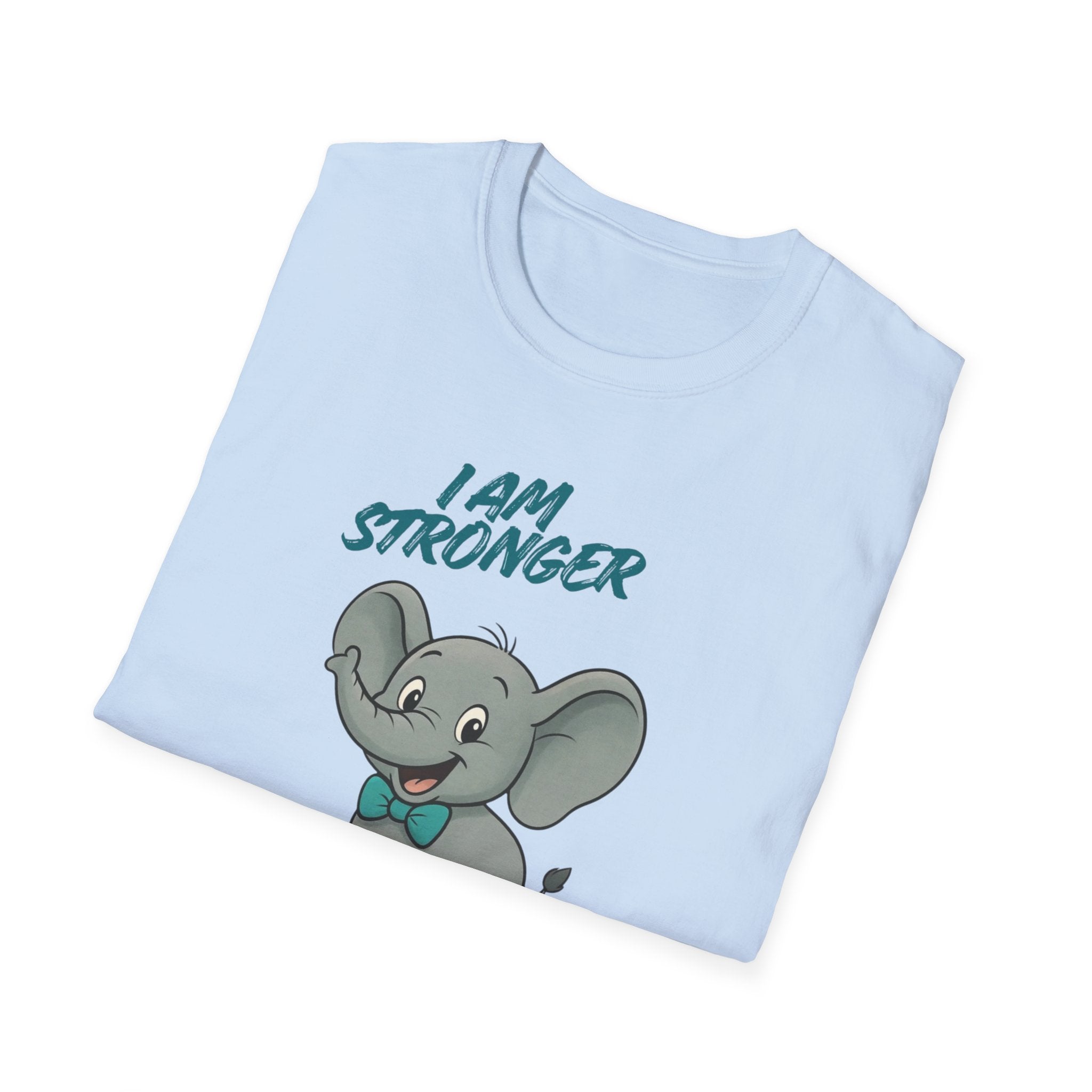 Elephant Strength T-Shirt — "I Am Stronger Than Myasthenia Gravis" Awareness Tee