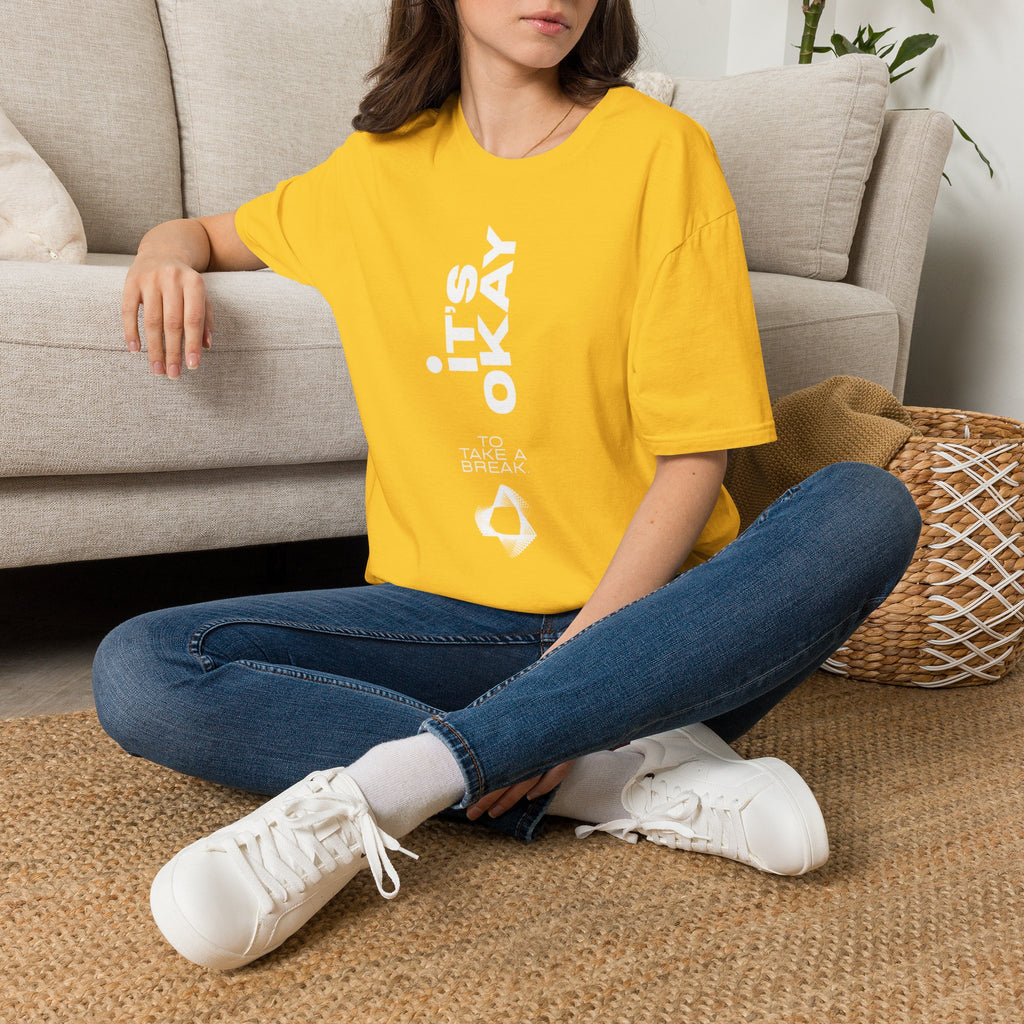 It's Okay Vertical Graphic Tee — Mental Health Awareness T-Shirt