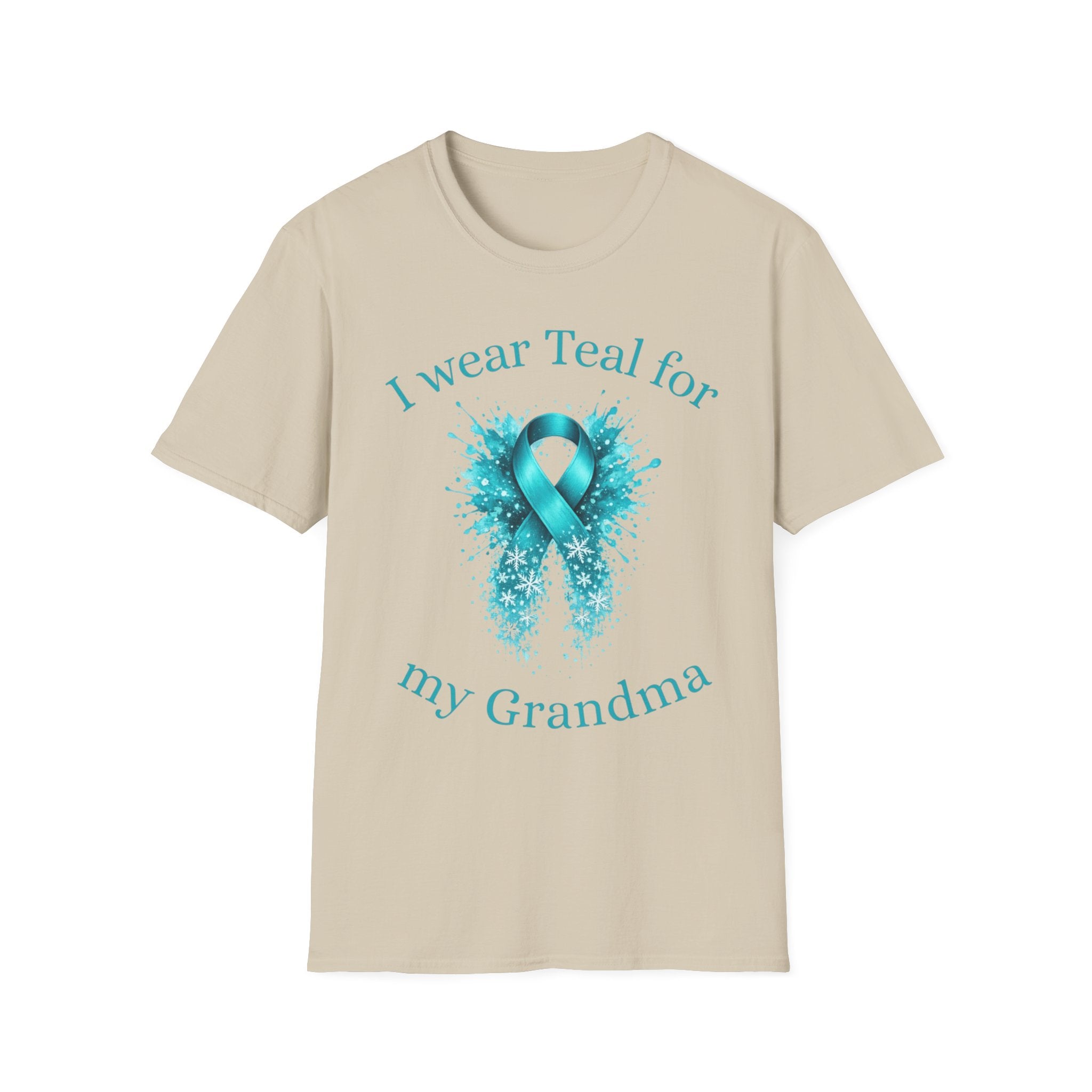Teal Awareness T-Shirt – "I Wear Teal for My Grandma" Support Tee