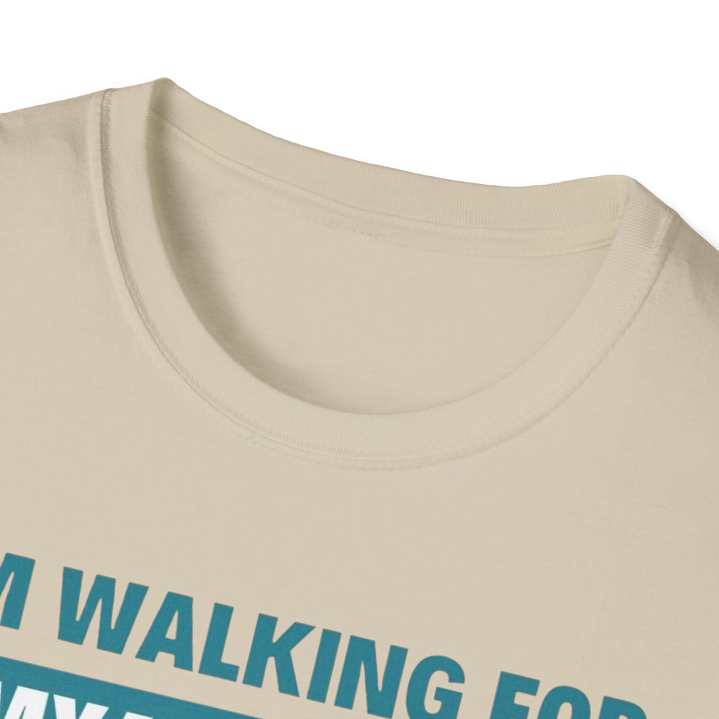 Myasthenia Gravis Awareness T-Shirt – "I'm Walking for Myasthenia Gravis Awareness" Fundraiser Tee
