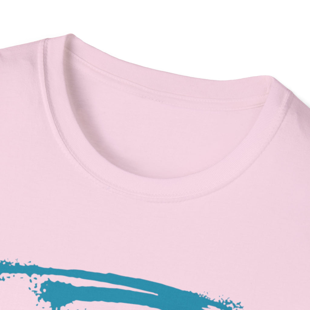 Myasthenia Gravis Warrior T-Shirt — Retro Blue Brushstroke Graphic Tee