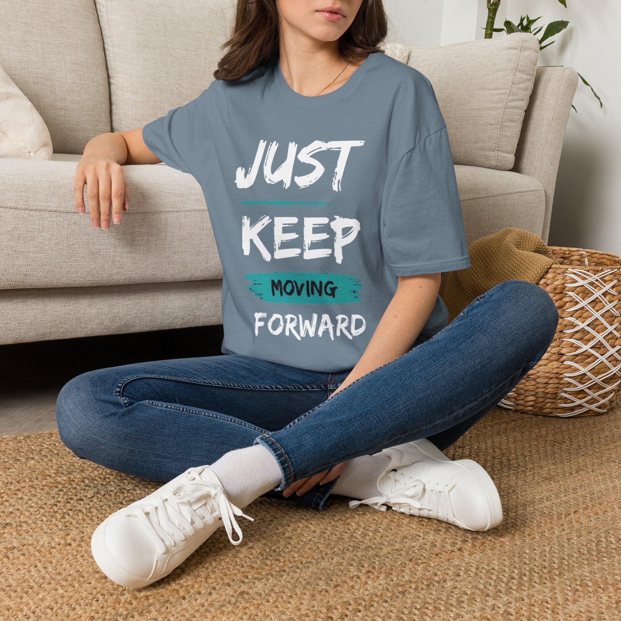Just Keep Moving Forward T-Shirt — Motivational Inspirational Tee