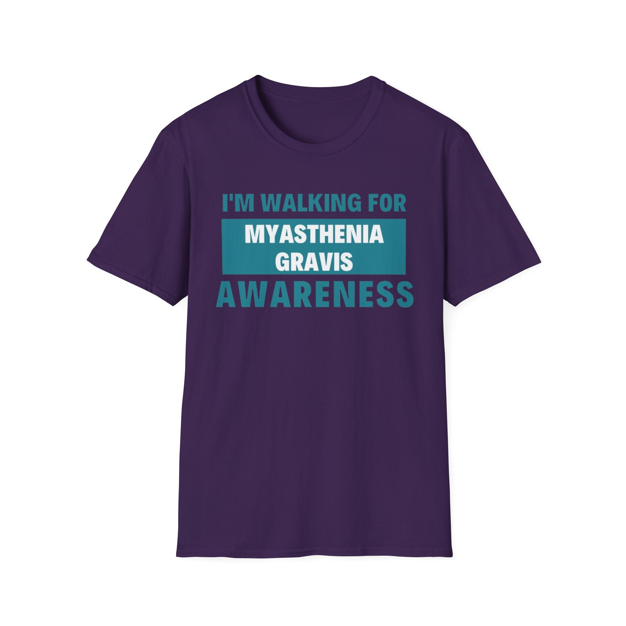 Myasthenia Gravis Awareness T-Shirt – "I'm Walking for Myasthenia Gravis Awareness" Fundraiser Tee