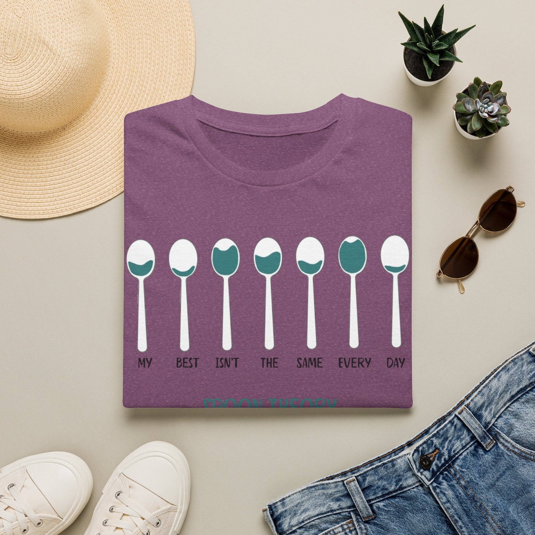 Spoon Theory T-Shirt – "My Best Isn't the Same Every Day" Chronic Illness Awareness Tee