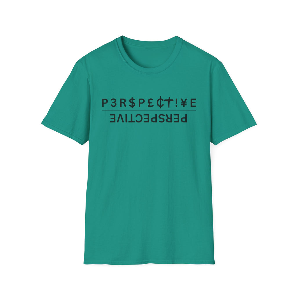 Perspective T-Shirt – Upside-Down "P3RPECT!VE / PERSPECTIVE" Graphic Tee