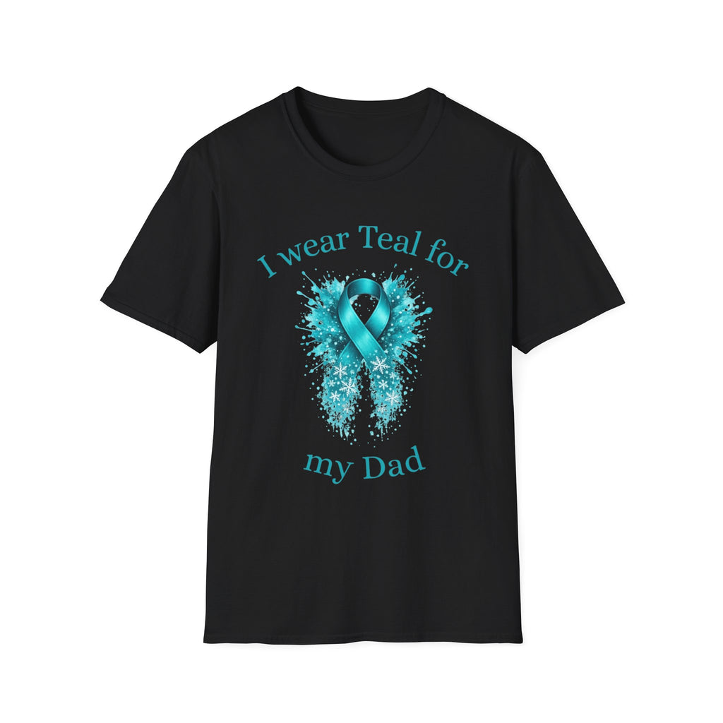 Myasthenia Gravis Awareness Ribbon T-Shirt - "I Wear Teal for My Dad" Support Tee