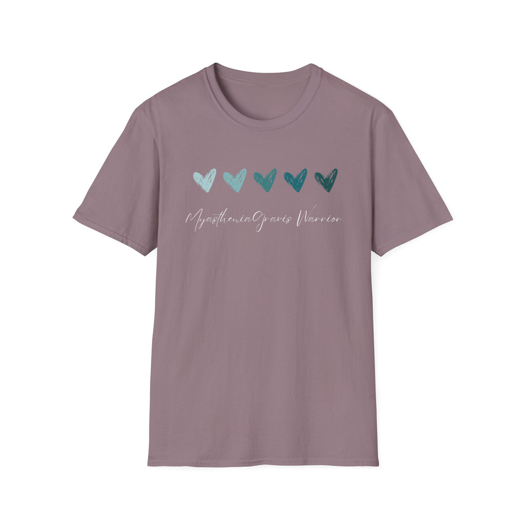 Myasthenia Gravis Warrior T‑Shirt — Teal Heart Awareness Tee