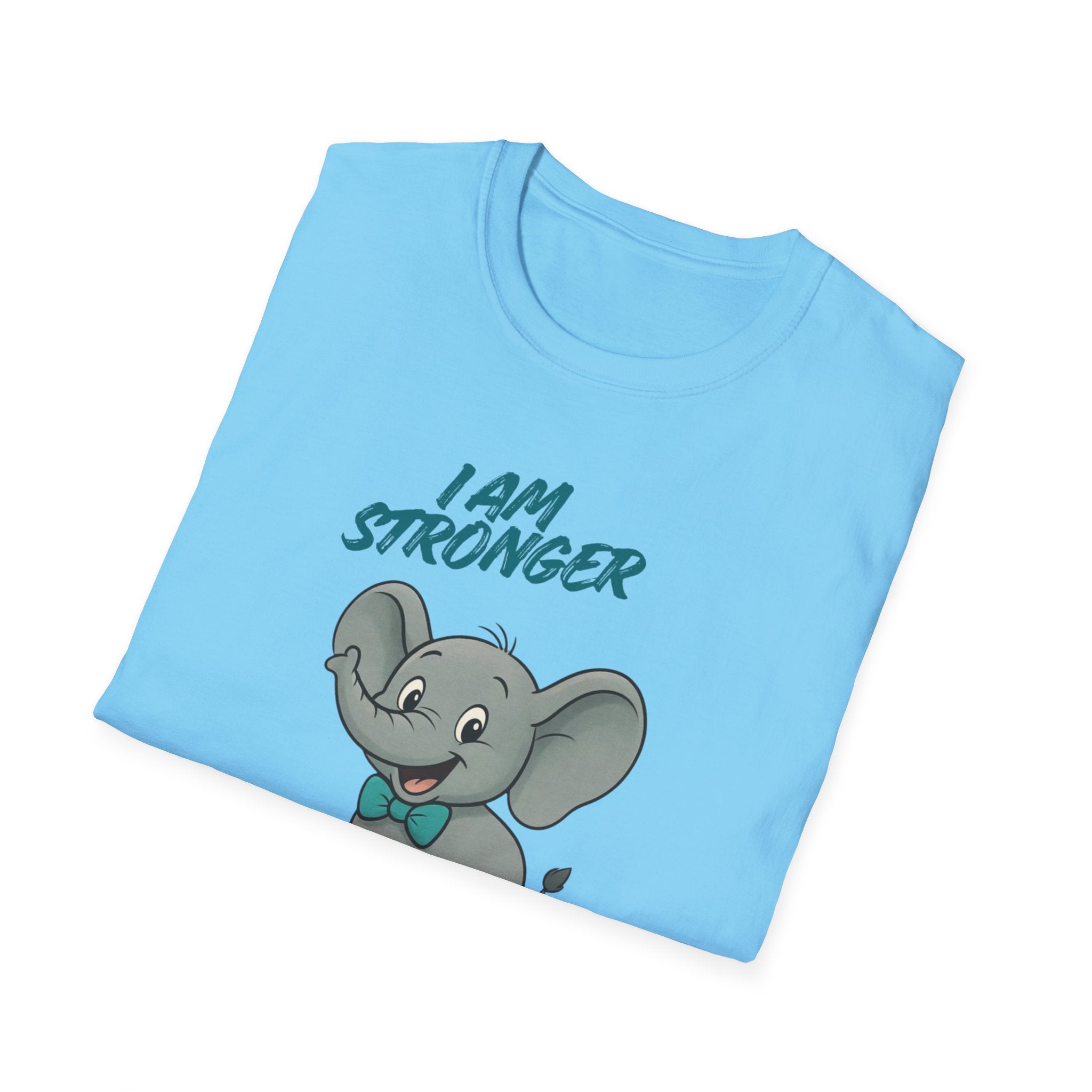 Elephant Strength T-Shirt — "I Am Stronger Than Myasthenia Gravis" Awareness Tee