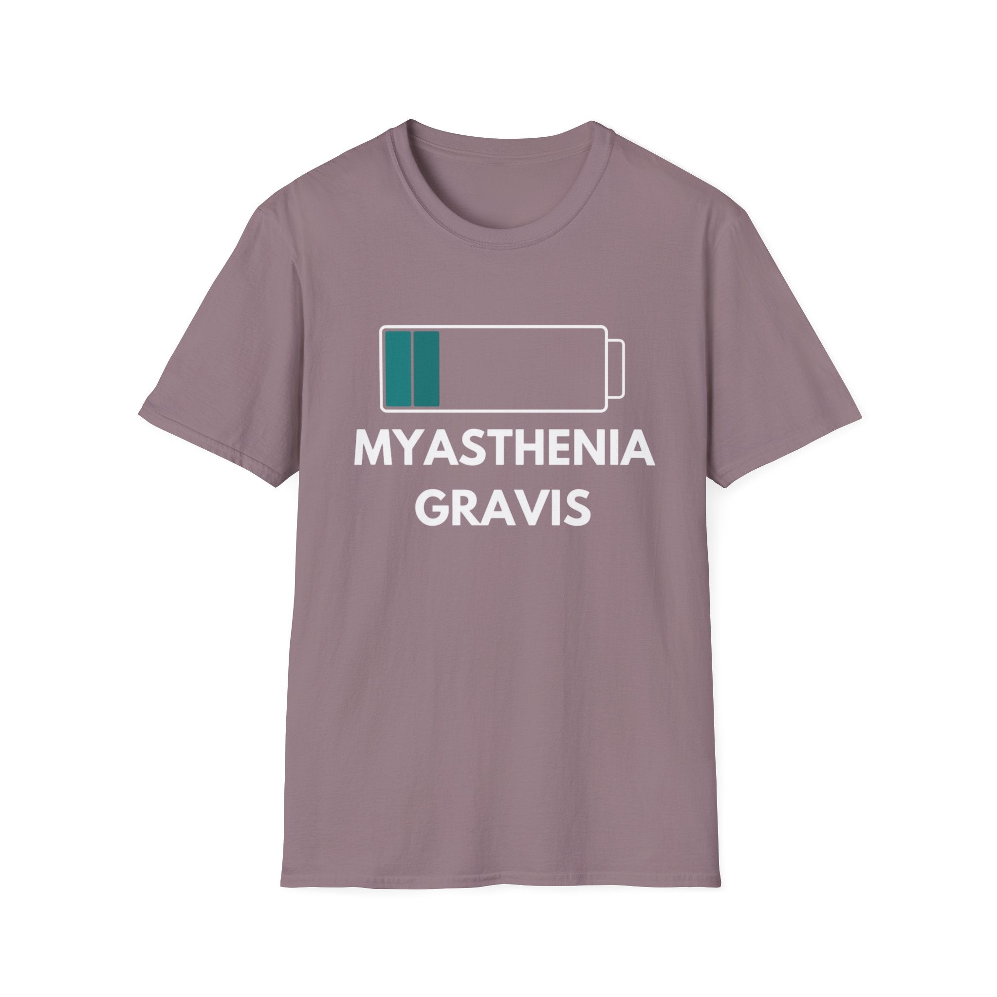 Myasthenia Gravis Awareness T-Shirt — Low Battery Graphic