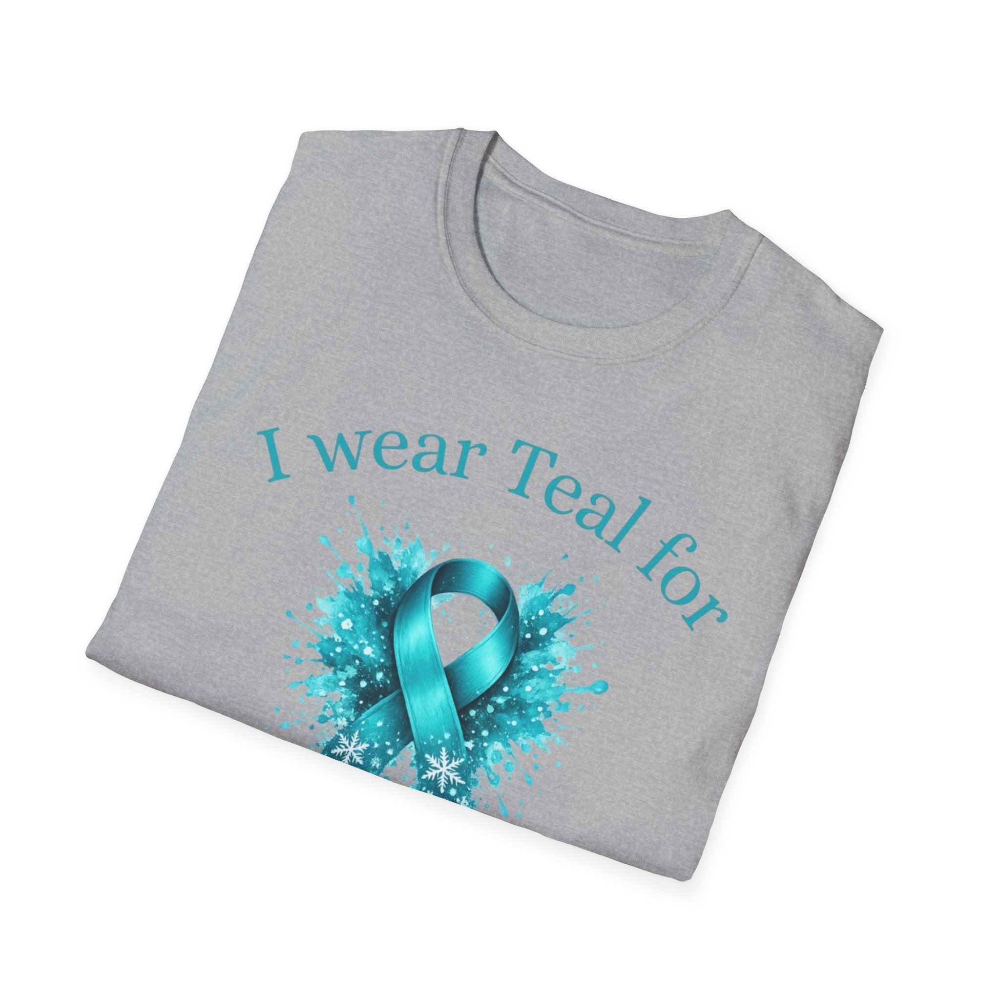 Teal Awareness T-Shirt – "I Wear Teal for My Grandma" Support Tee