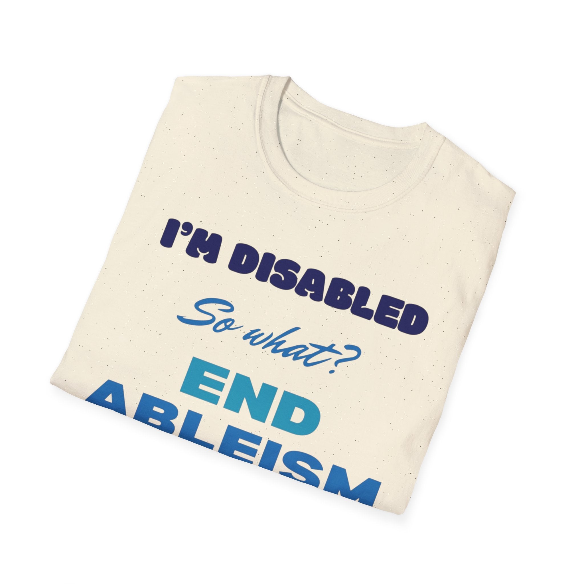 End Ableism T-Shirt — "I'm Disabled, So What?" Disability Rights Tee