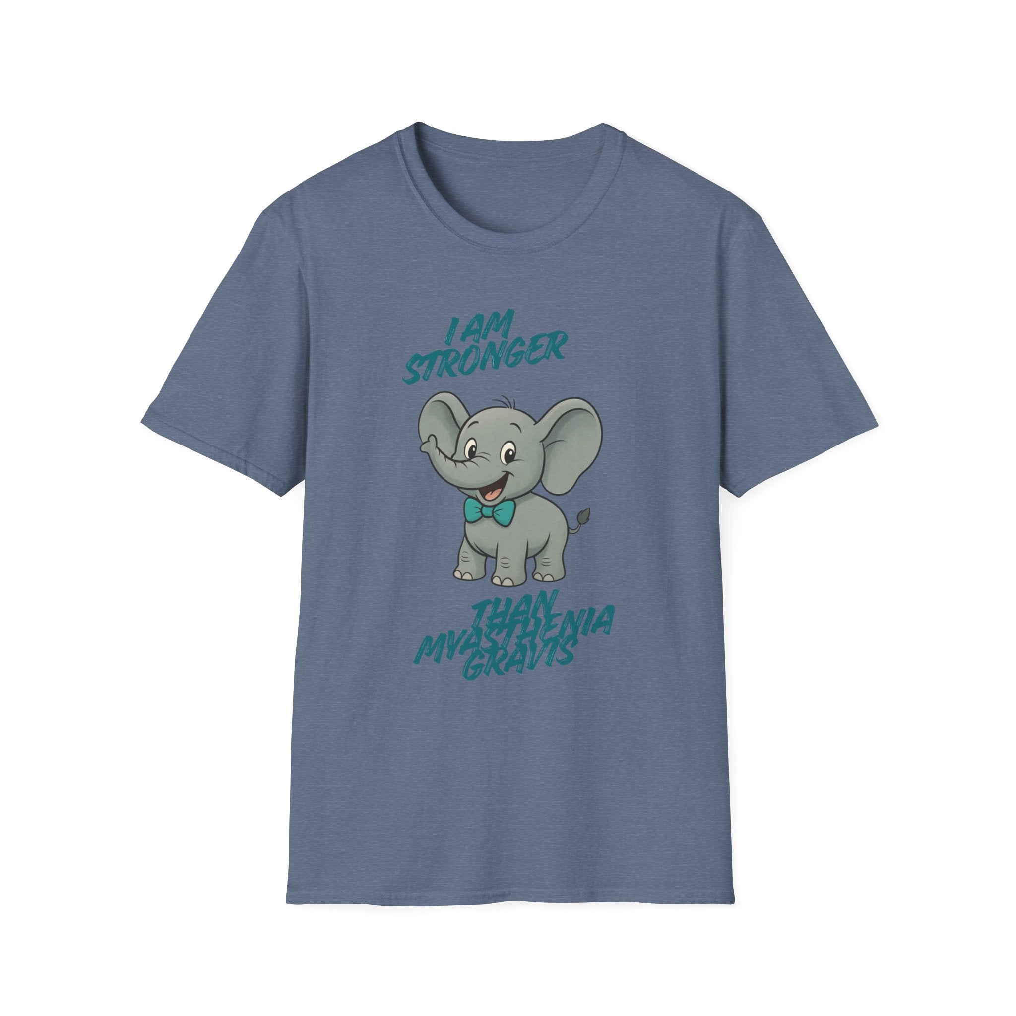 Elephant Strength T-Shirt — "I Am Stronger Than Myasthenia Gravis" Awareness Tee