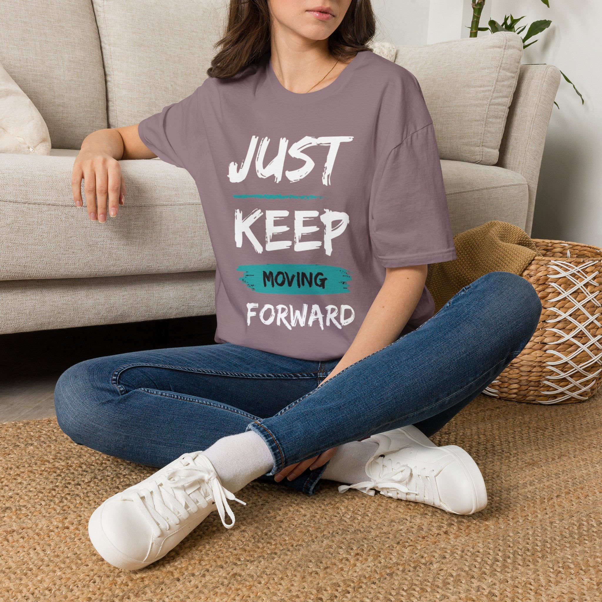 Just Keep Moving Forward T-Shirt — Motivational Inspirational Tee