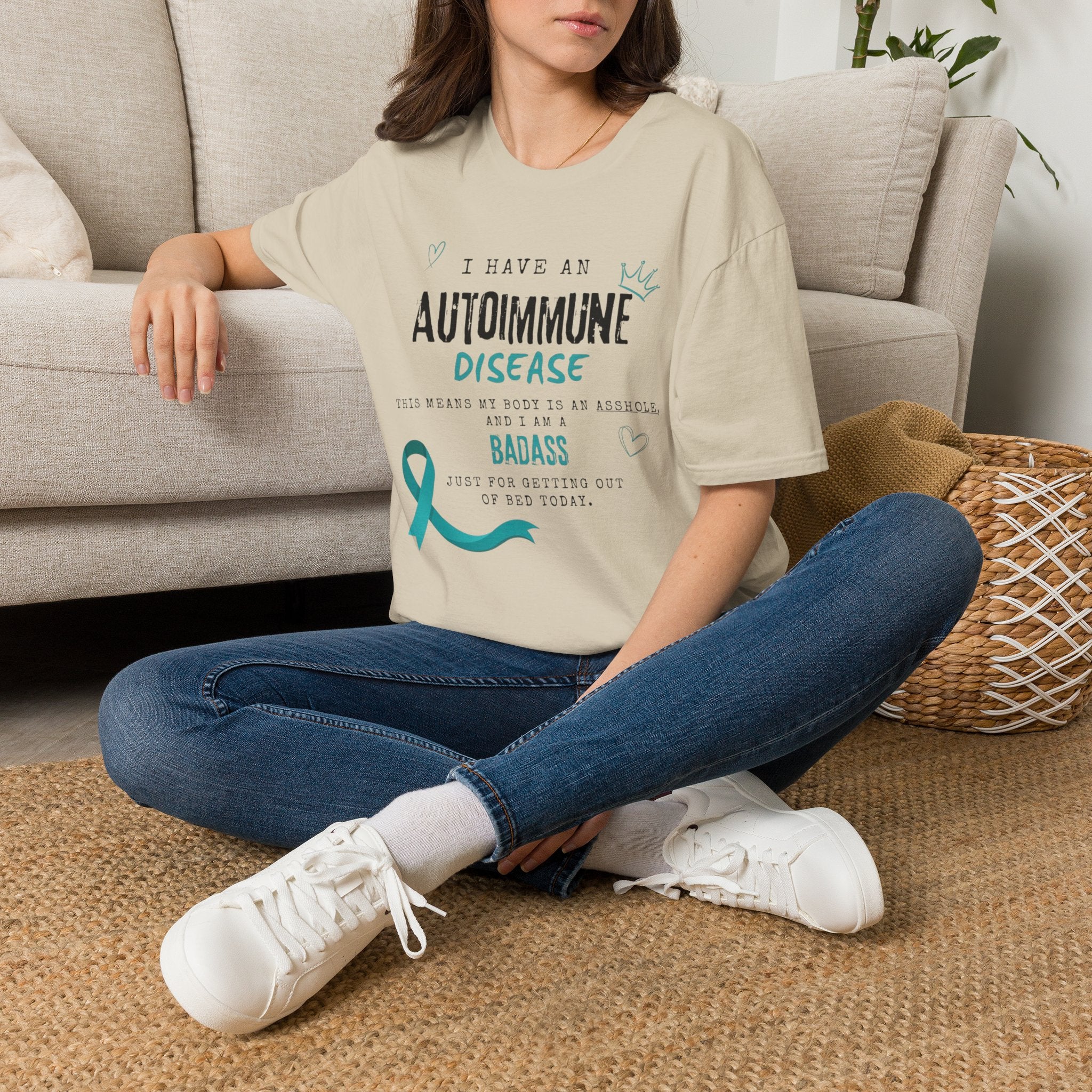 Autoimmune Disease Awareness T‑Shirt — "I Have an Autoimmune Disease" Ribbon Tee