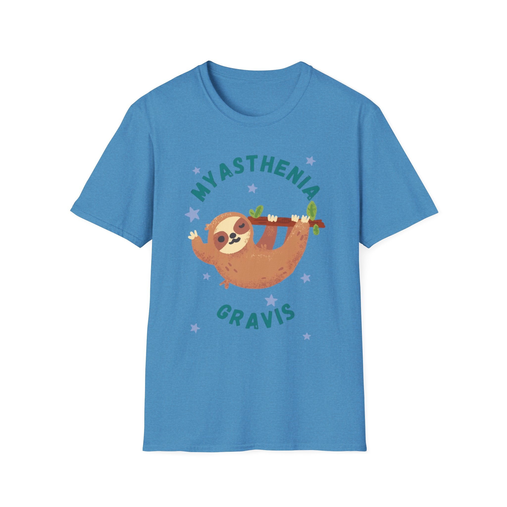 Myasthenia Gravis Sloth T-Shirt — Cute Awareness Tee for Support & Fundraising