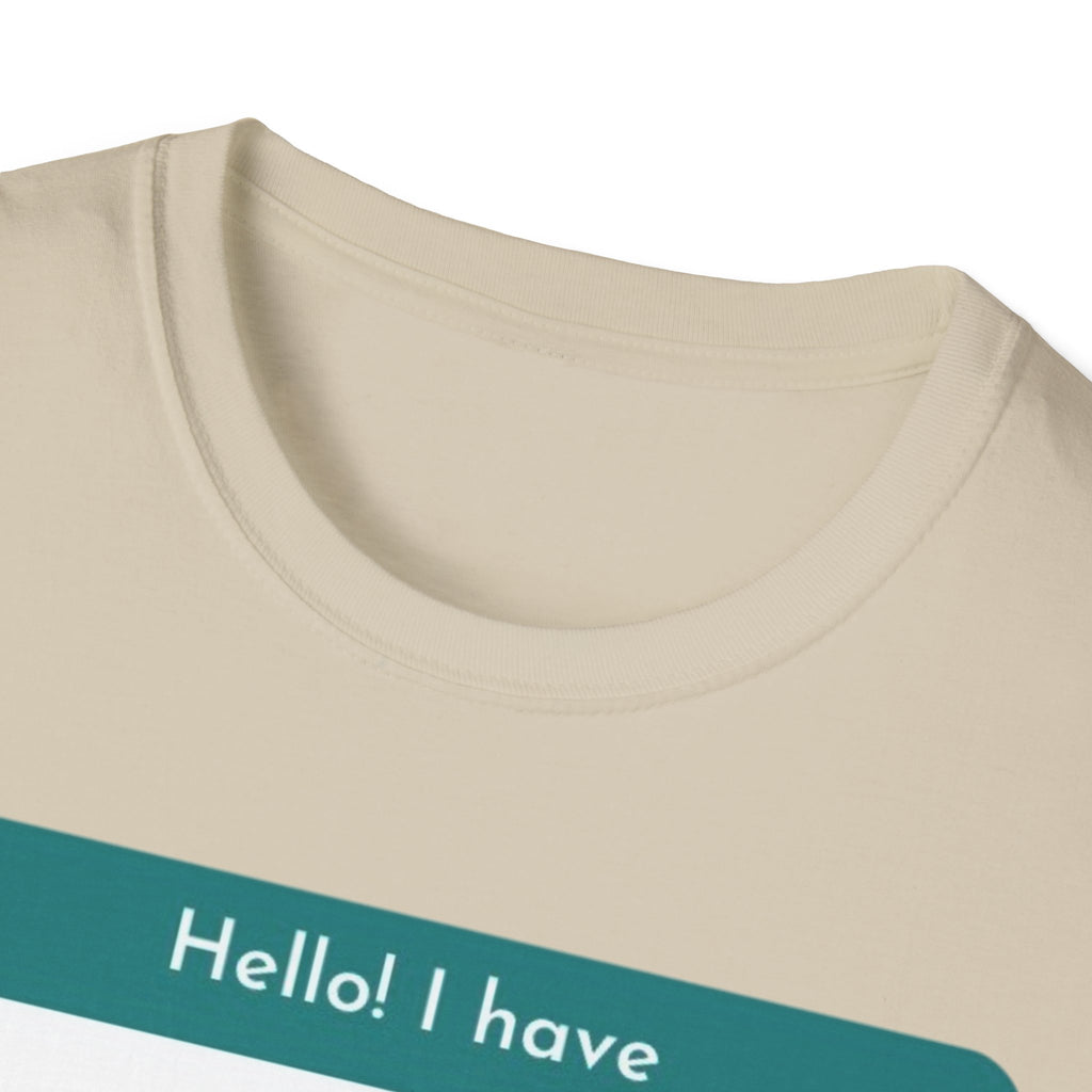Myasthenia Gravis Awareness T-Shirt - "Hello! I have Myasthenia Gravis" Name Tag