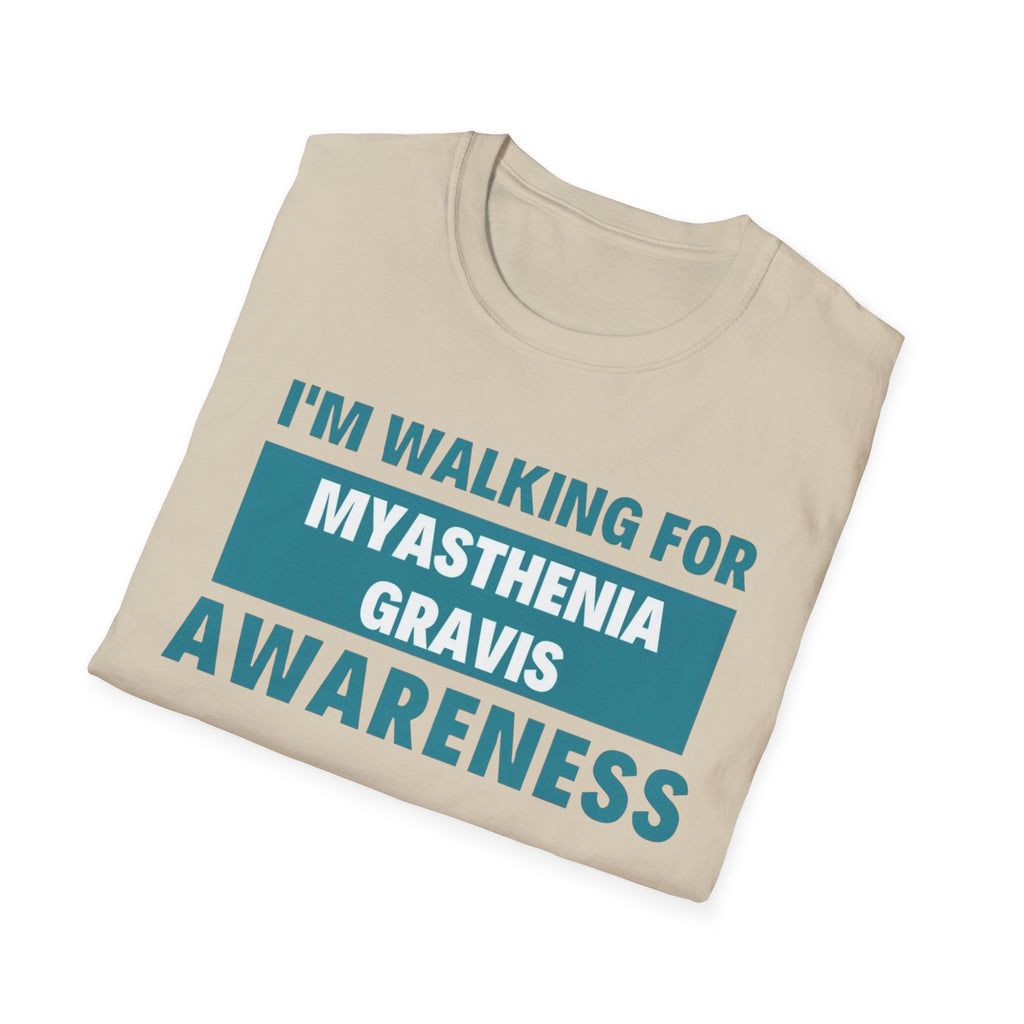 Myasthenia Gravis Awareness T-Shirt – "I'm Walking for Myasthenia Gravis Awareness" Fundraiser Tee